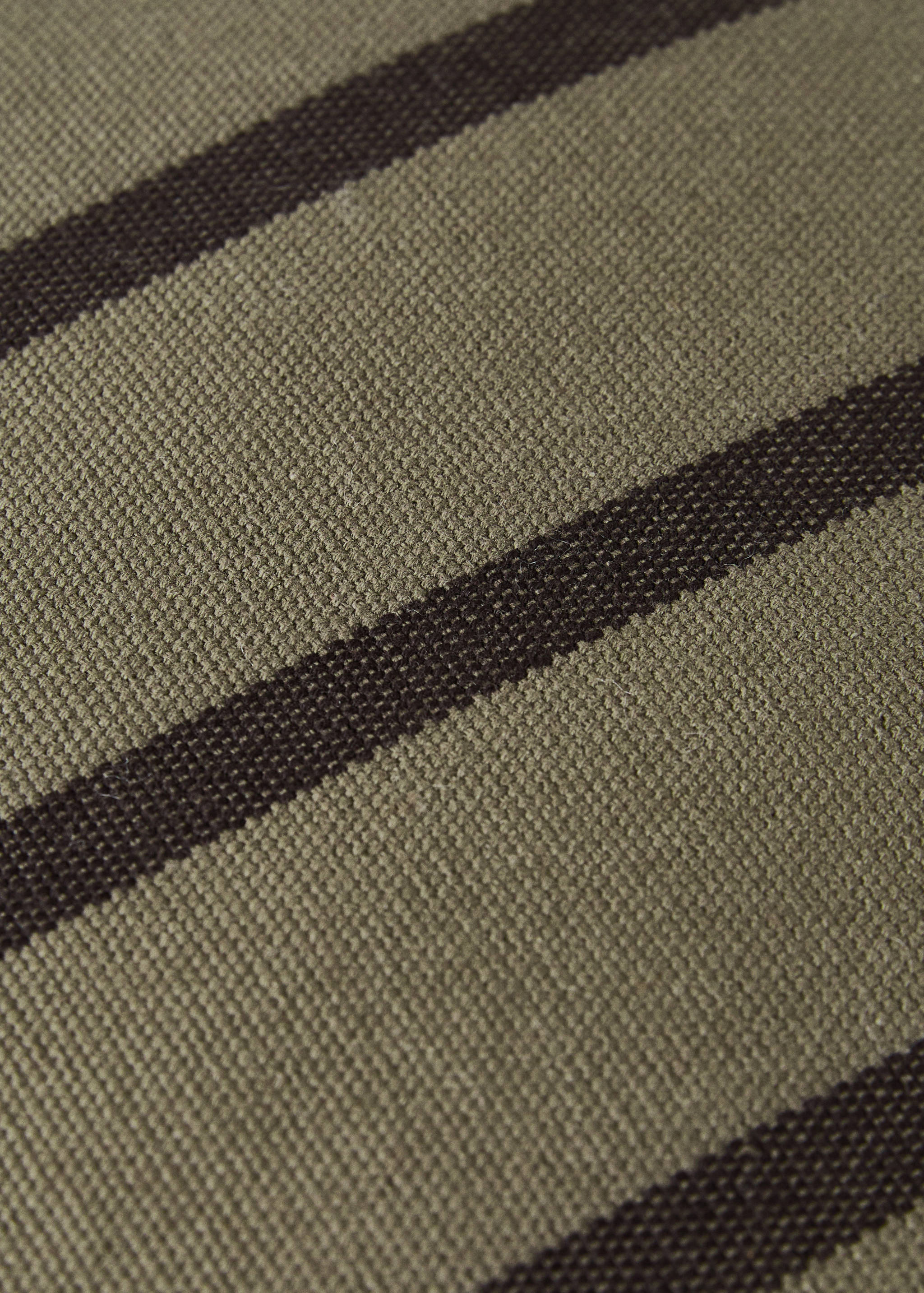 Наволочка для подушки з бавовни з двокольоровою смужкою 40x40 см - Детальніше про товар 3