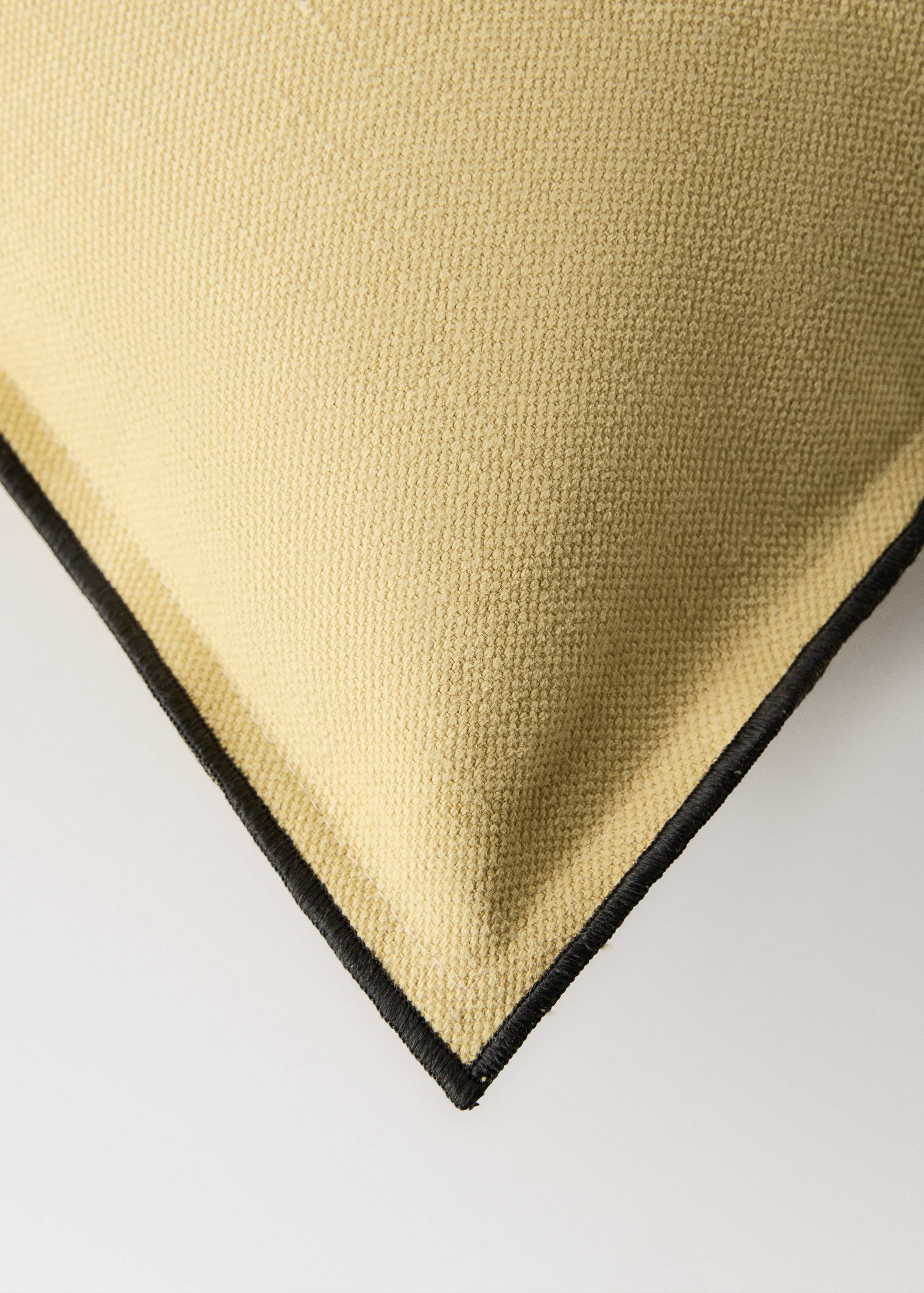 Linen cotton cushion cover with overlock tab 40x60 cm - Details of the article 2