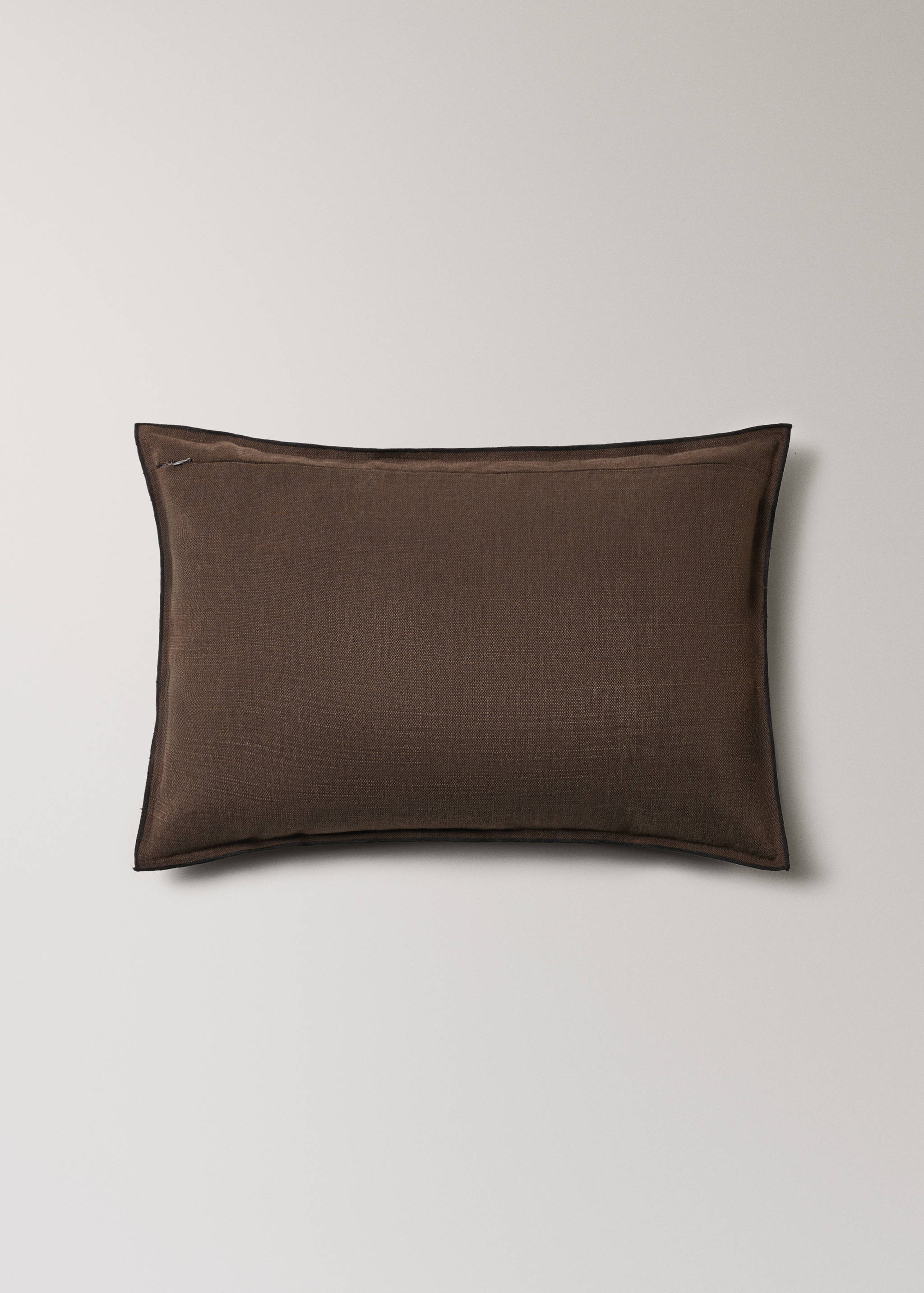 Linen cotton cushion cover with overlock tab 40x60 cm - Details of the article 4