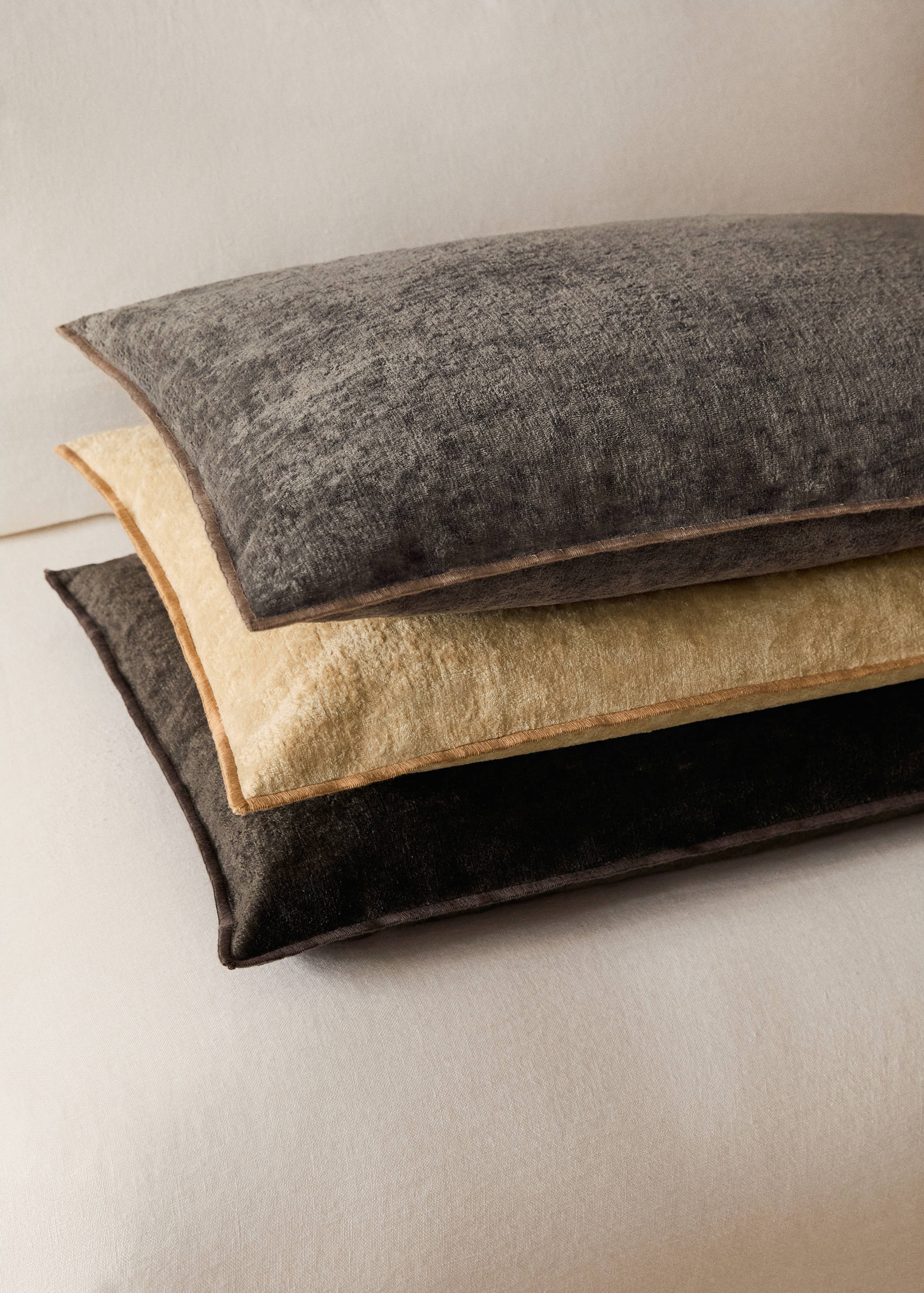 Velvet linen cushion cover 40x60 cm - General plane