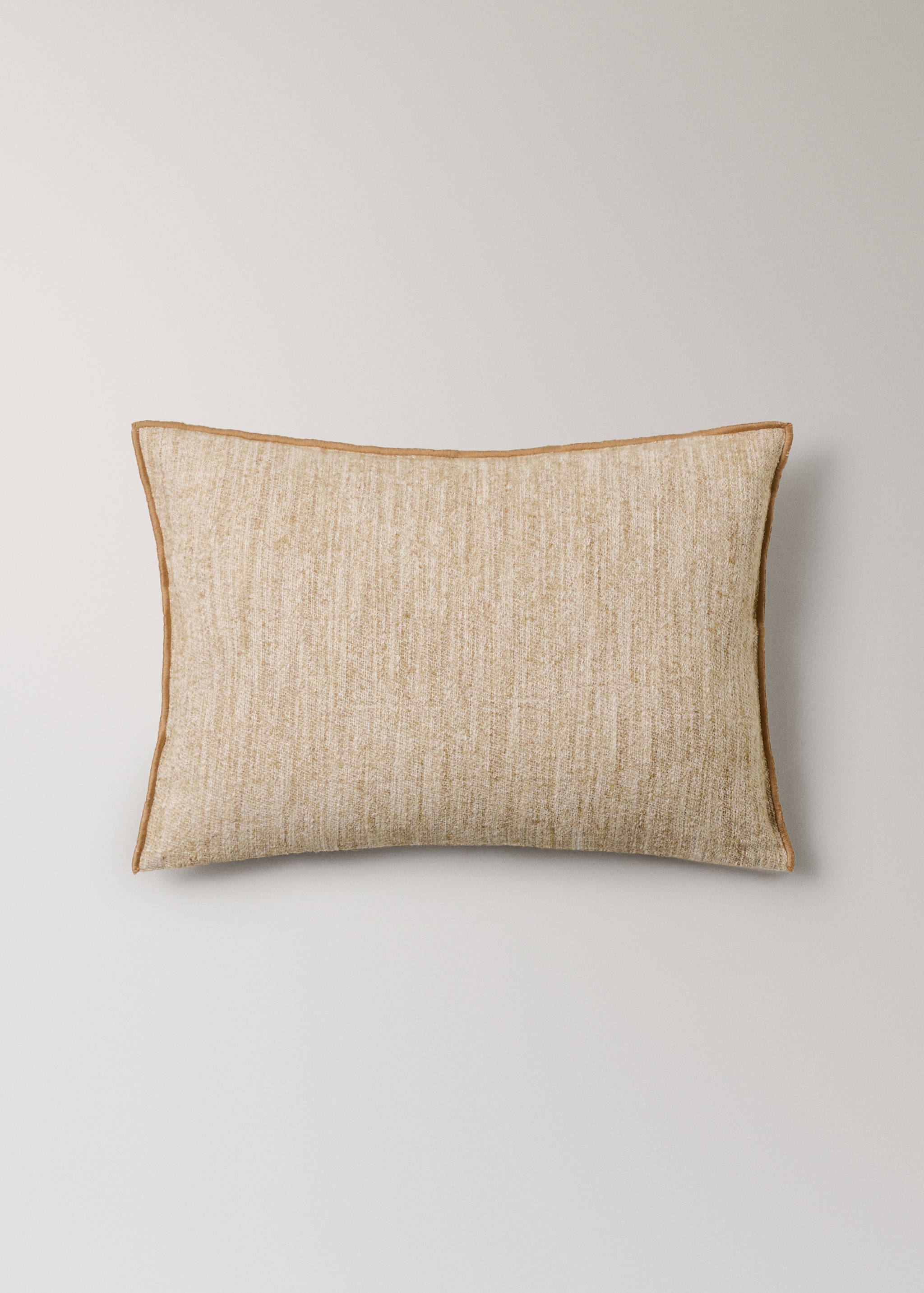 Cotton, linen and wool textured cushion cover with zip - Article without model