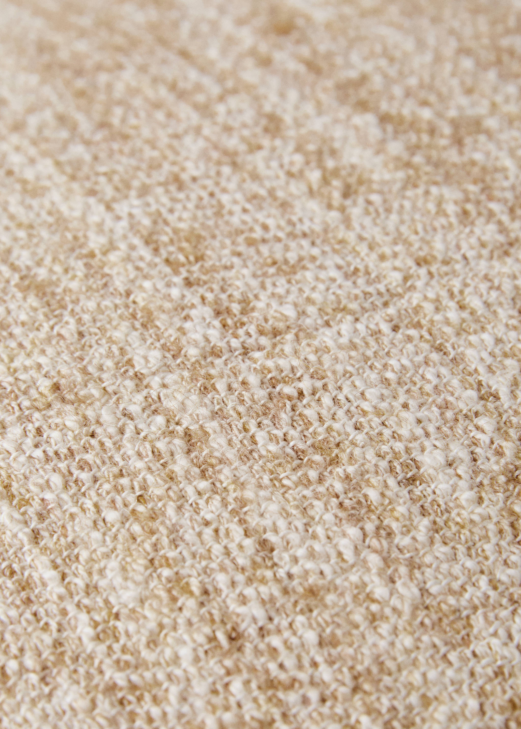 Cotton, linen and wool textured cushion cover with zip - Details of the article 3