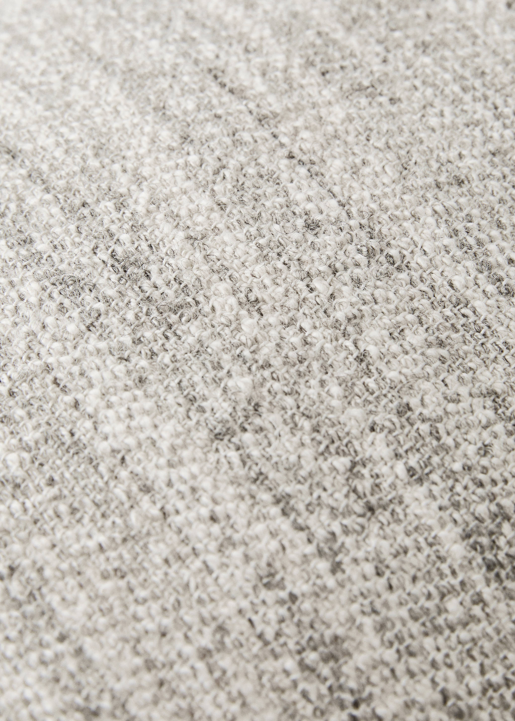 Cotton, linen and wool textured cushion cover with zip - Details of the article 3