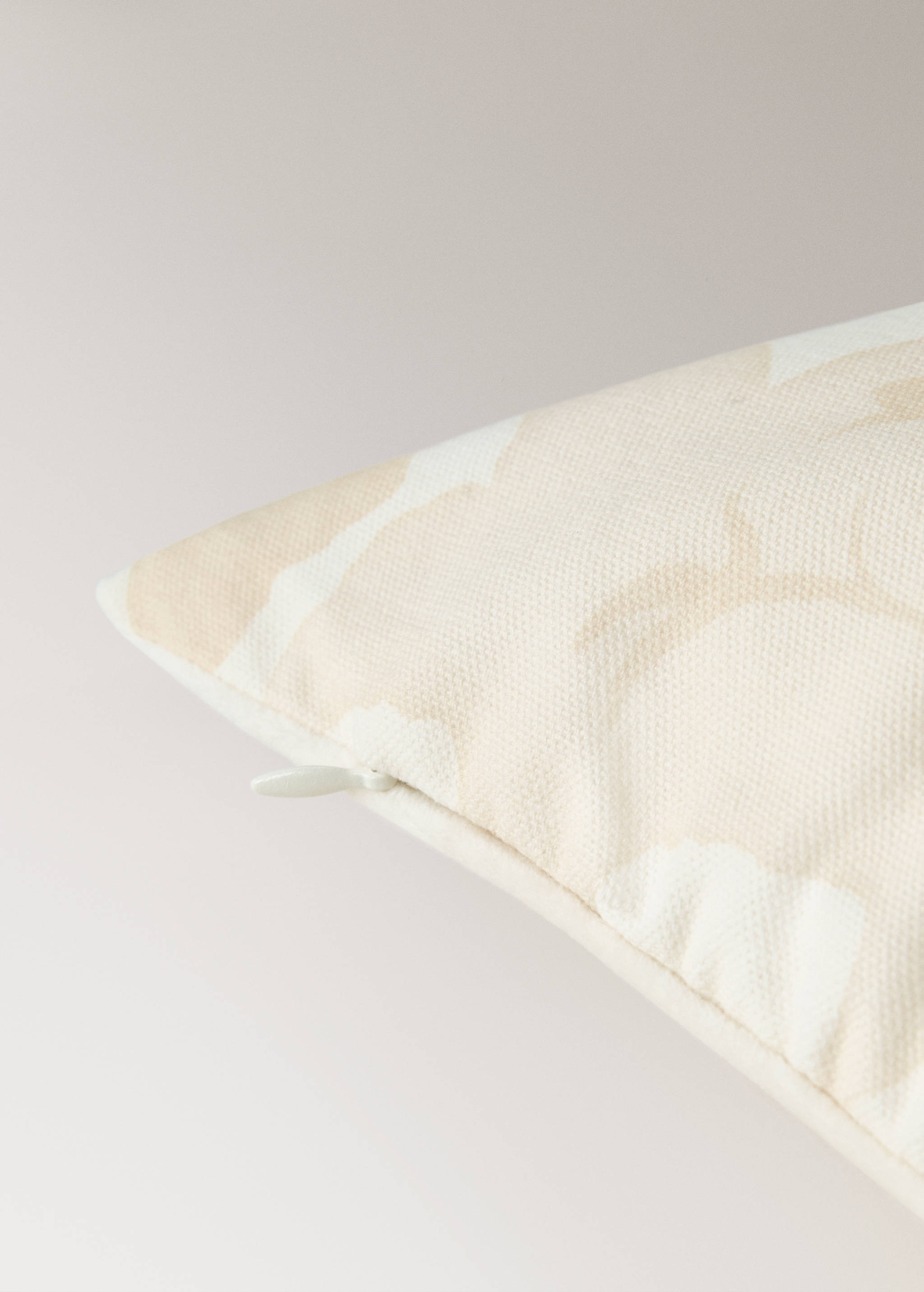 Housse de coussin fleurs liseré velours 30x50 cm - Détail de l'article 1