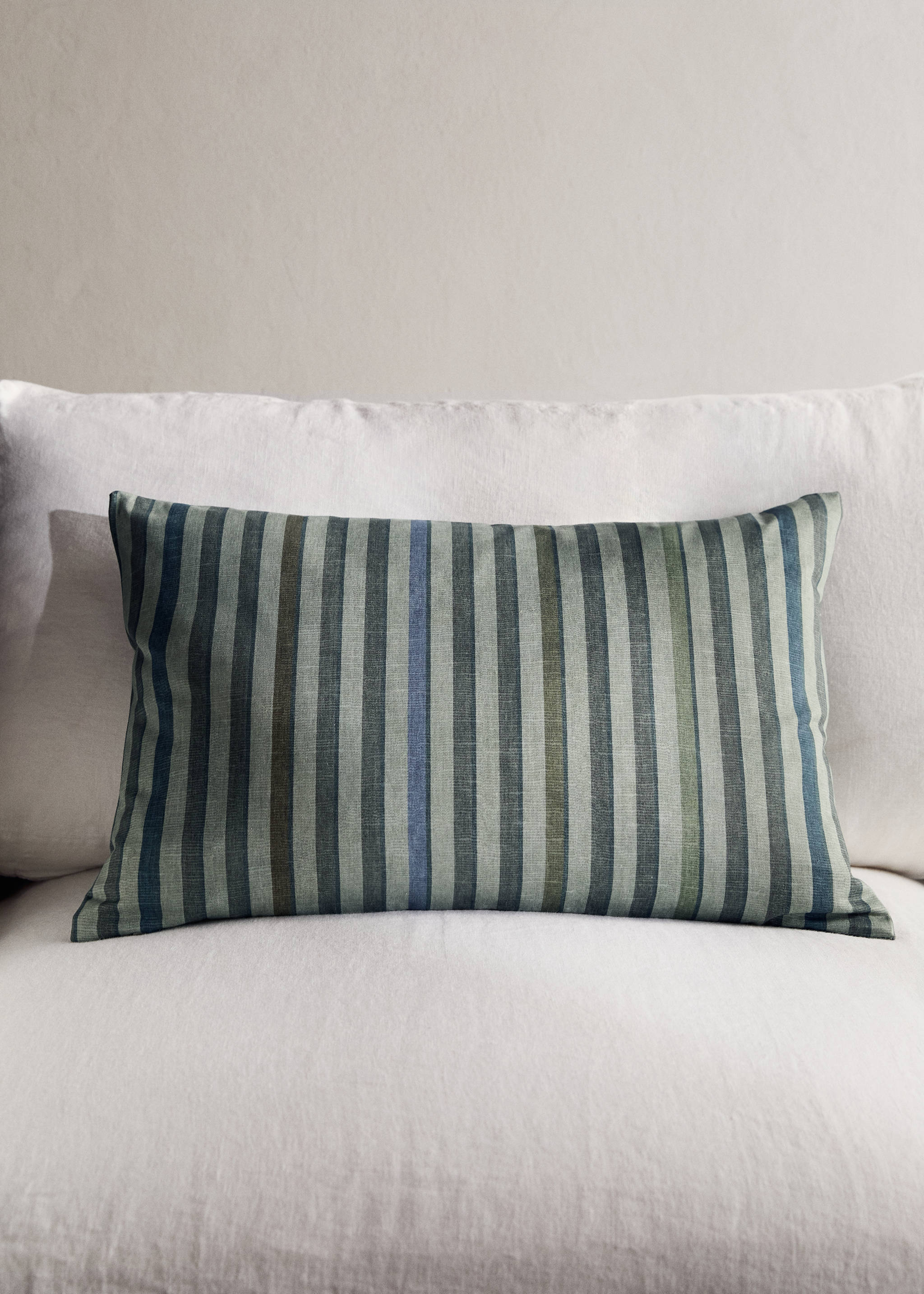 Kuddfodral i bomull med randigt mönster 40x60cm - Allmän bild