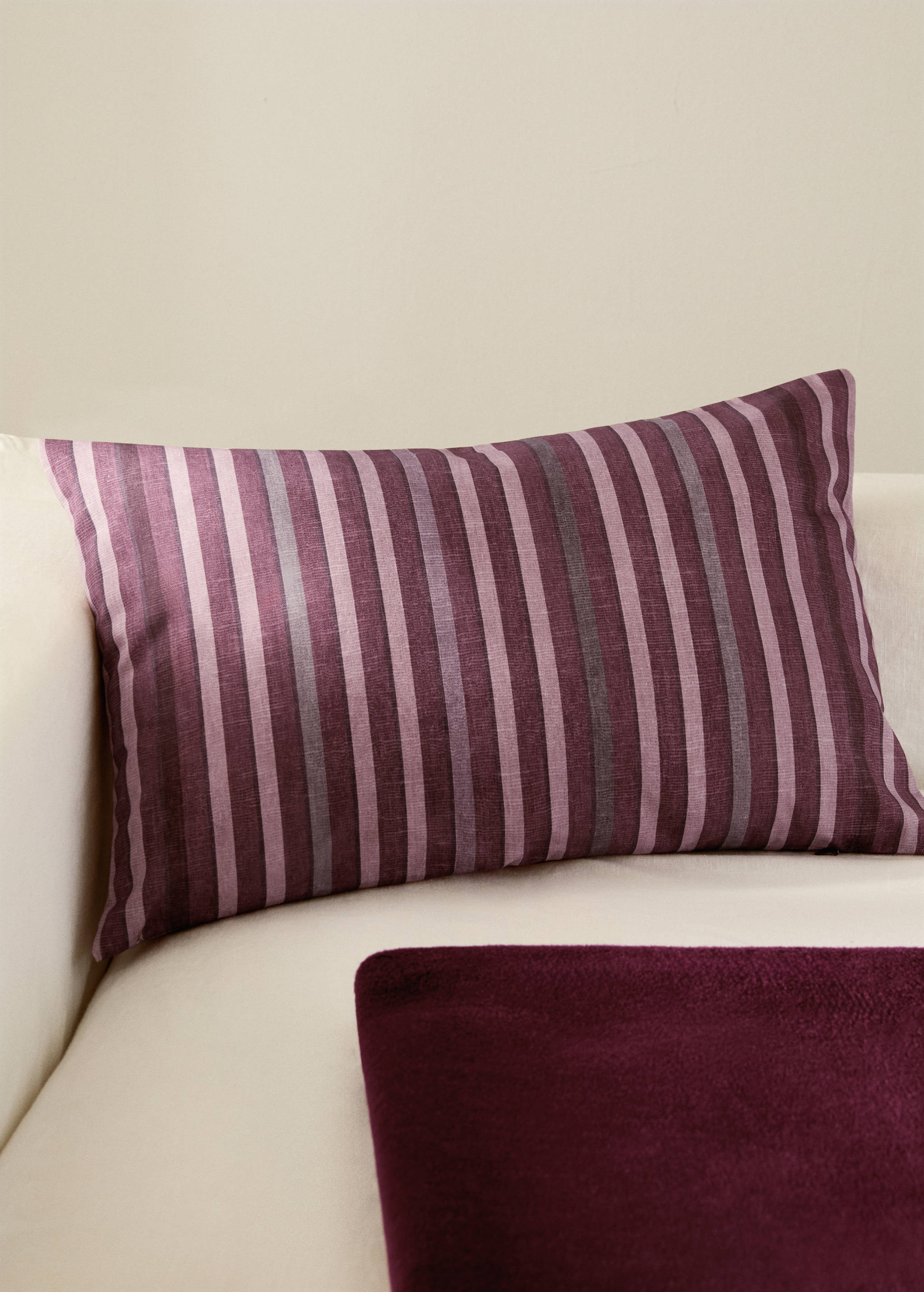 Kuddfodral i bomull med randigt mönster 40x60cm - Allmän bild