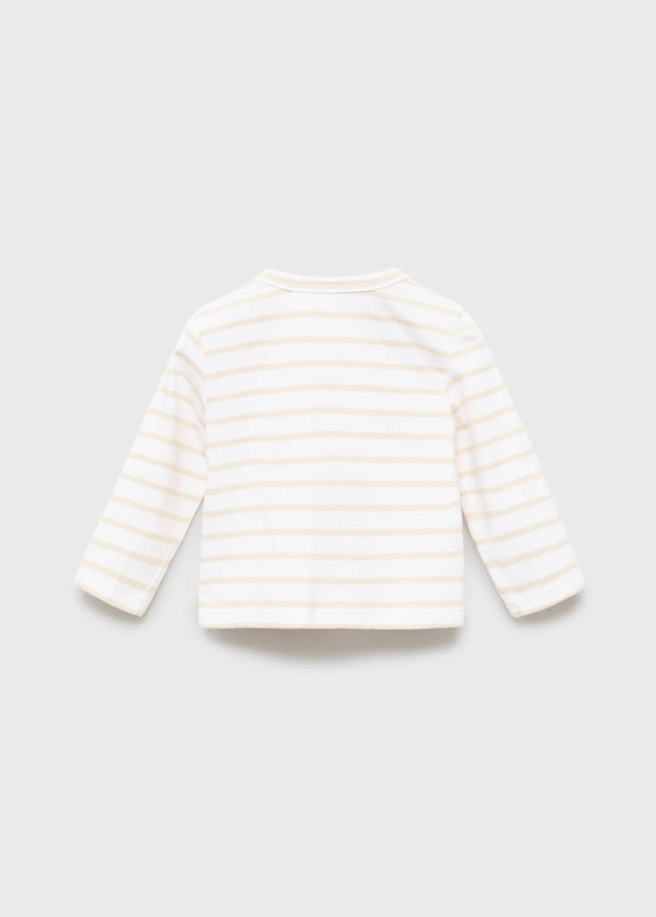 Striped wrap t-shirt — Sand