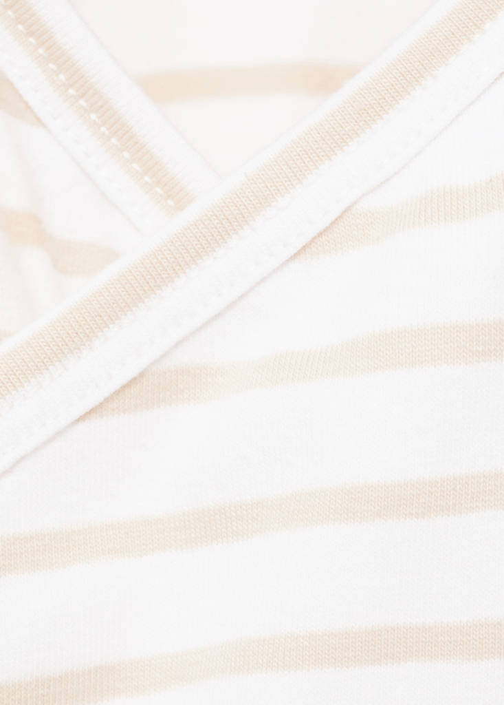 Striped wrap t-shirt — Sand