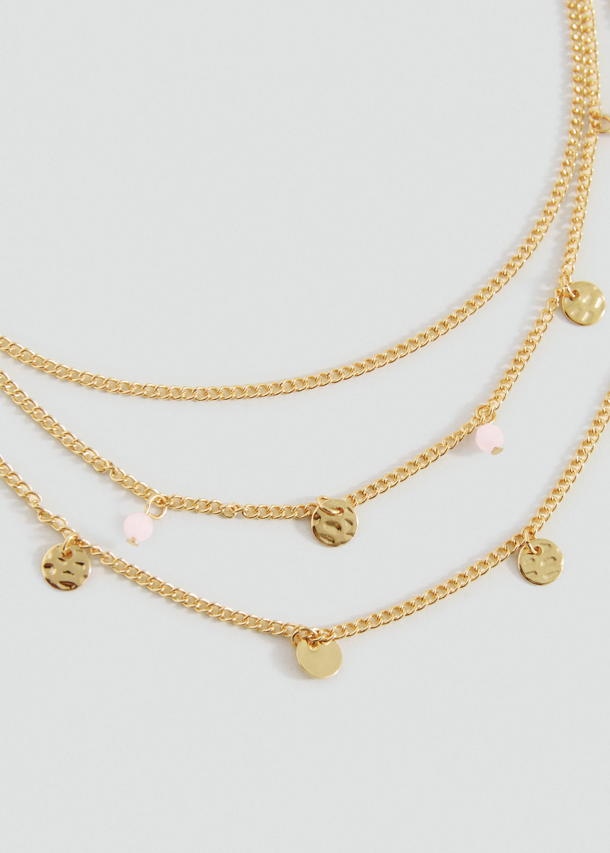 Bead stone necklace - Medium plane