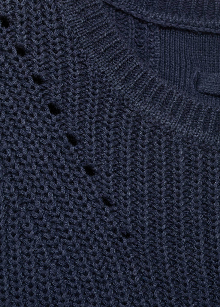 Oversize knit sweater — Navy