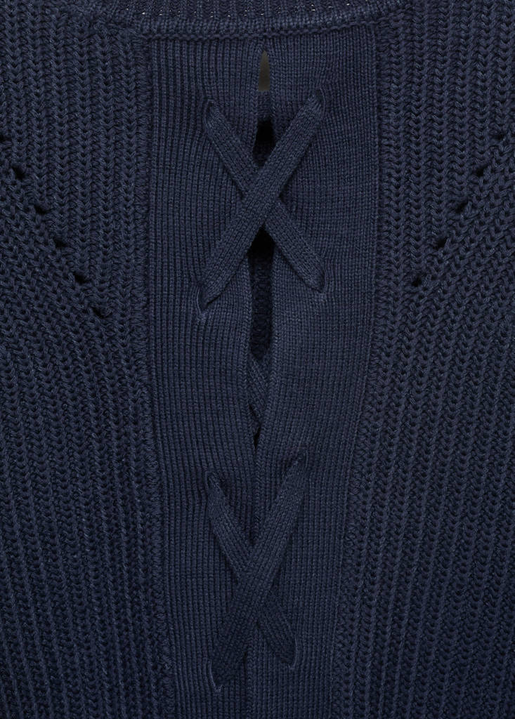 Oversize knit sweater — Navy