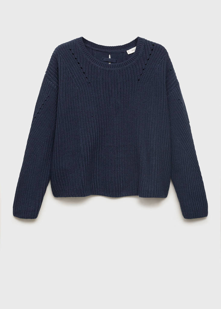 Oversize knit sweater — Navy