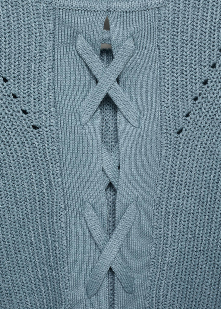 Oversize knit sweater — Petrol Blue
