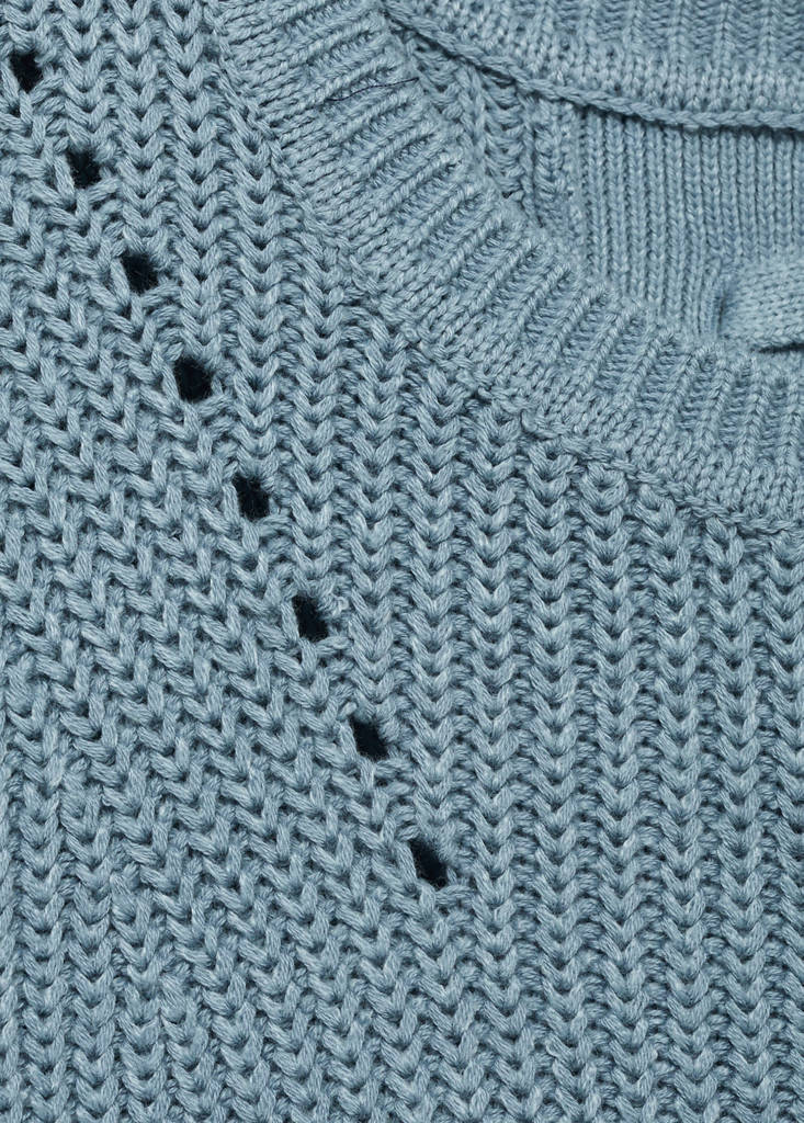 Oversize knit sweater — Petrol Blue