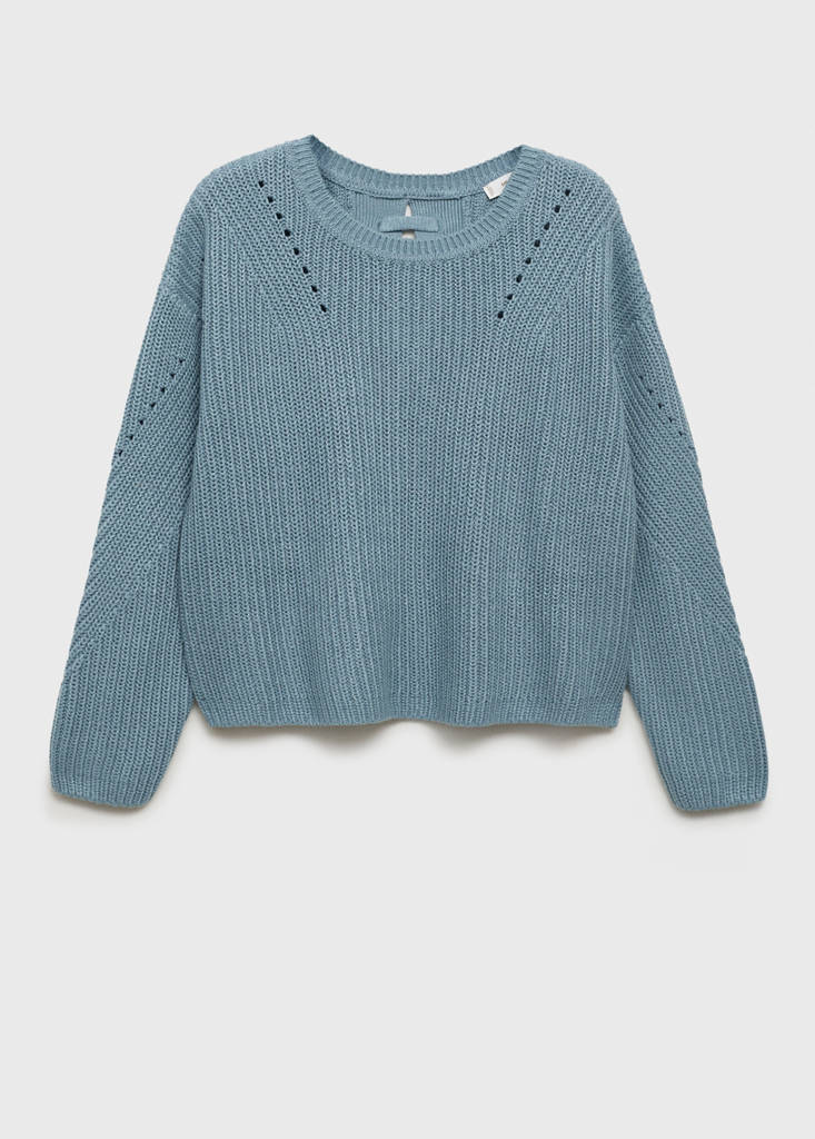 Oversize knit sweater — Petrol Blue