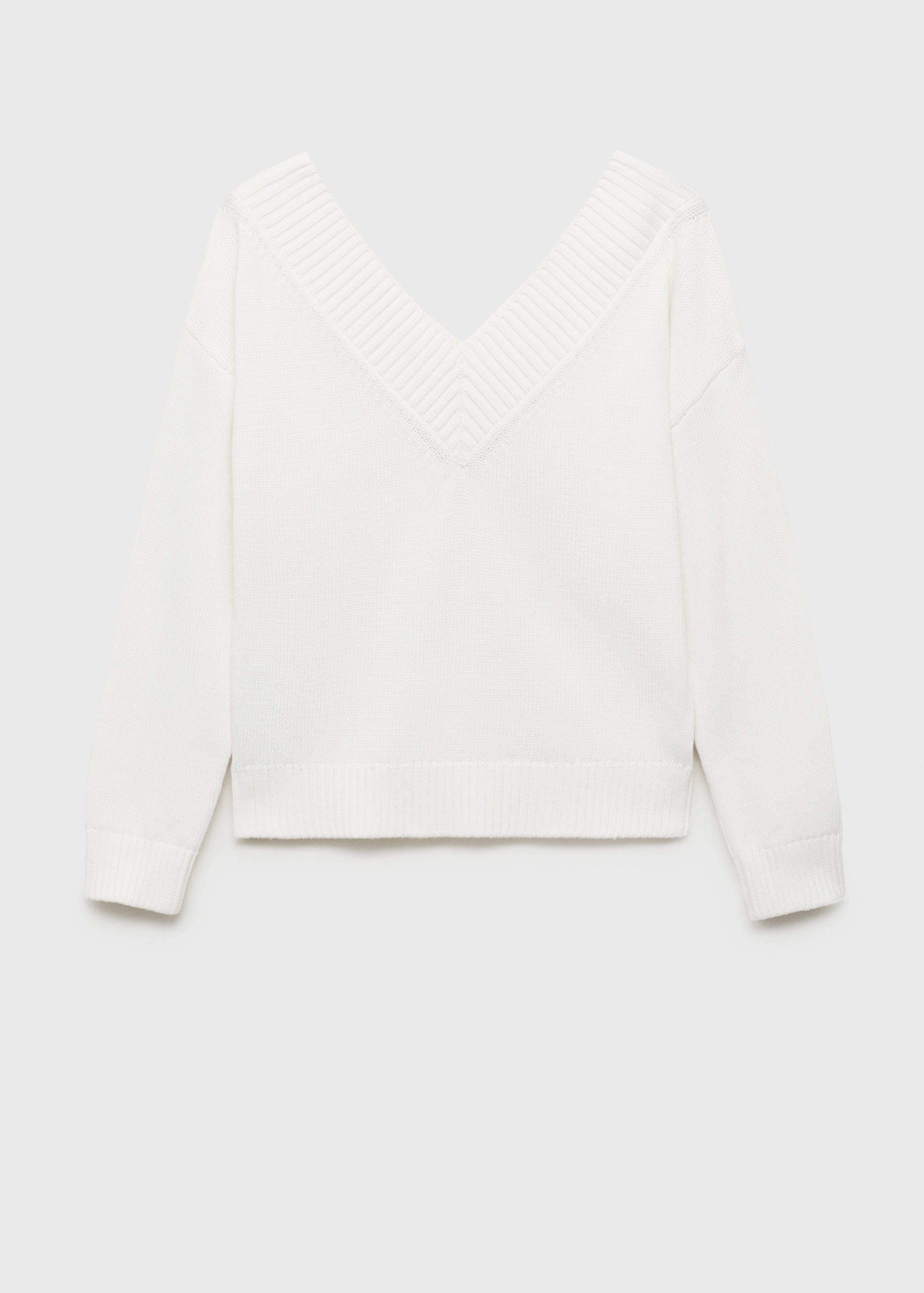 V-neck knit sweater - Article without model