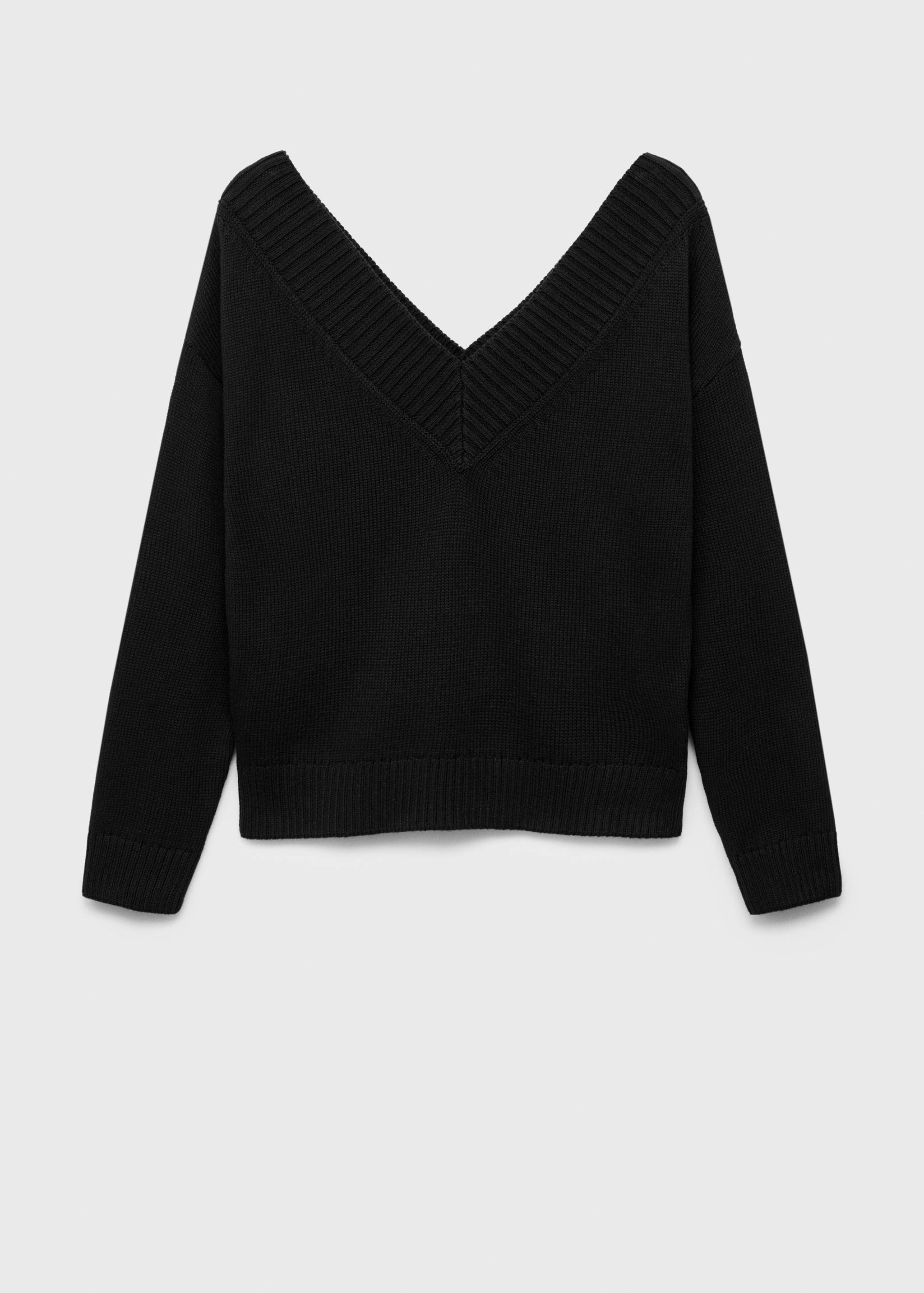 V-neck knit sweater - Article without model