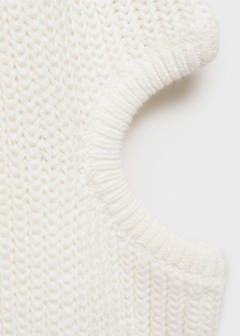 Knitted sweater with openings — White 5