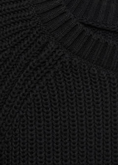 Knitted sweater with openings — Black 5