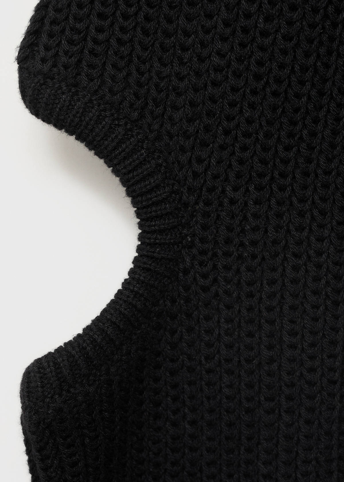 Knitted sweater with openings — Black