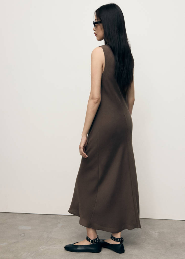 Long modal dress — Brown
