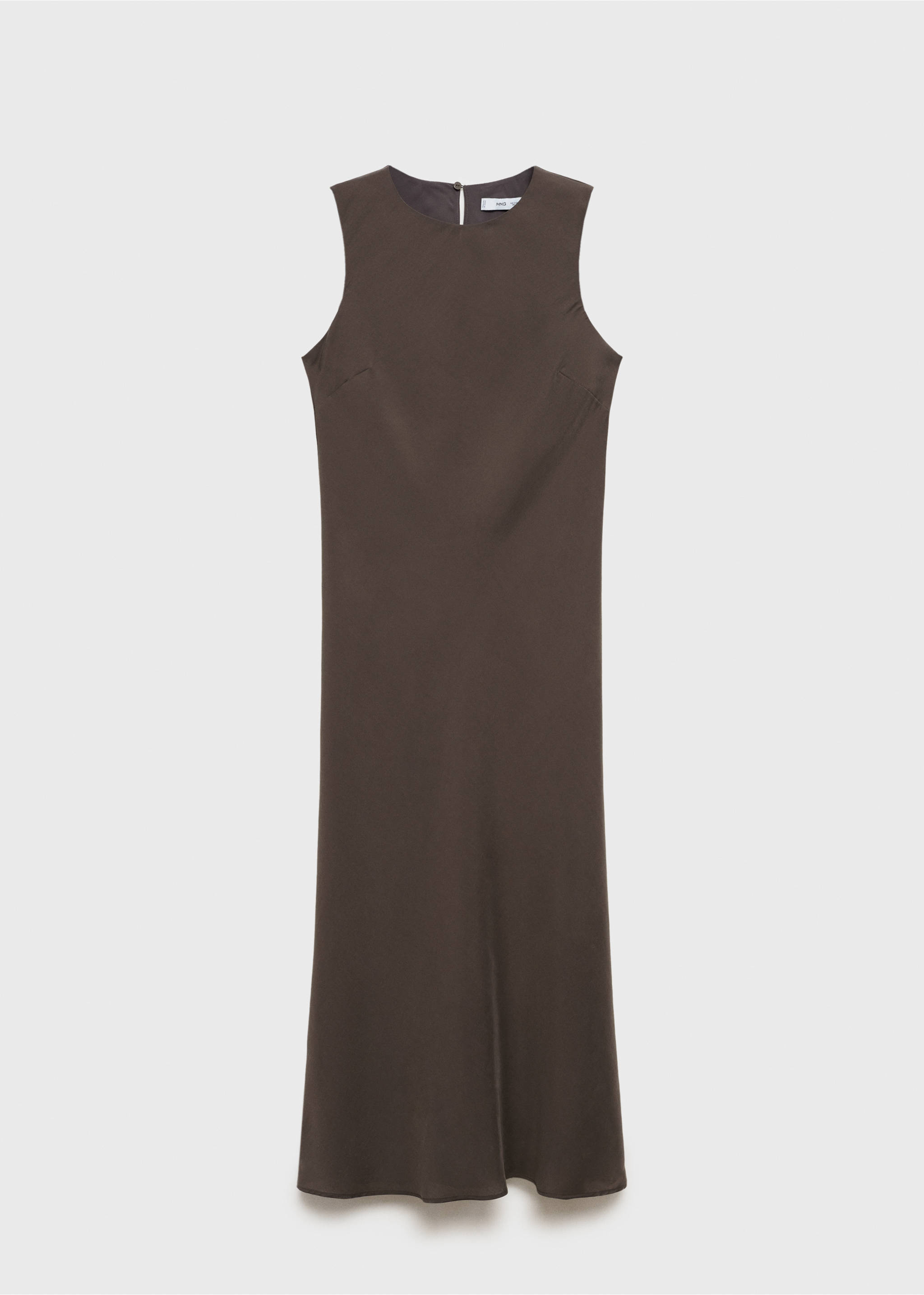 Длинное платье из модала - Изделие без модели, Коричневый. Ref: 17004090-00.