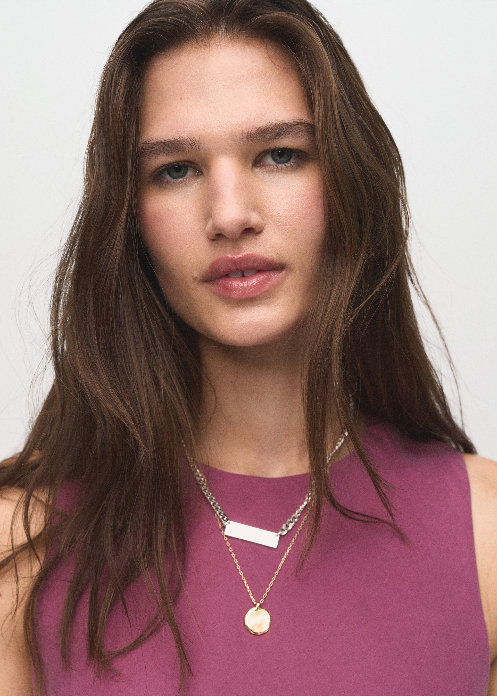 Длинное платье из модала - Деталь изделия 1, Розовый. Ref: 17004090-00.