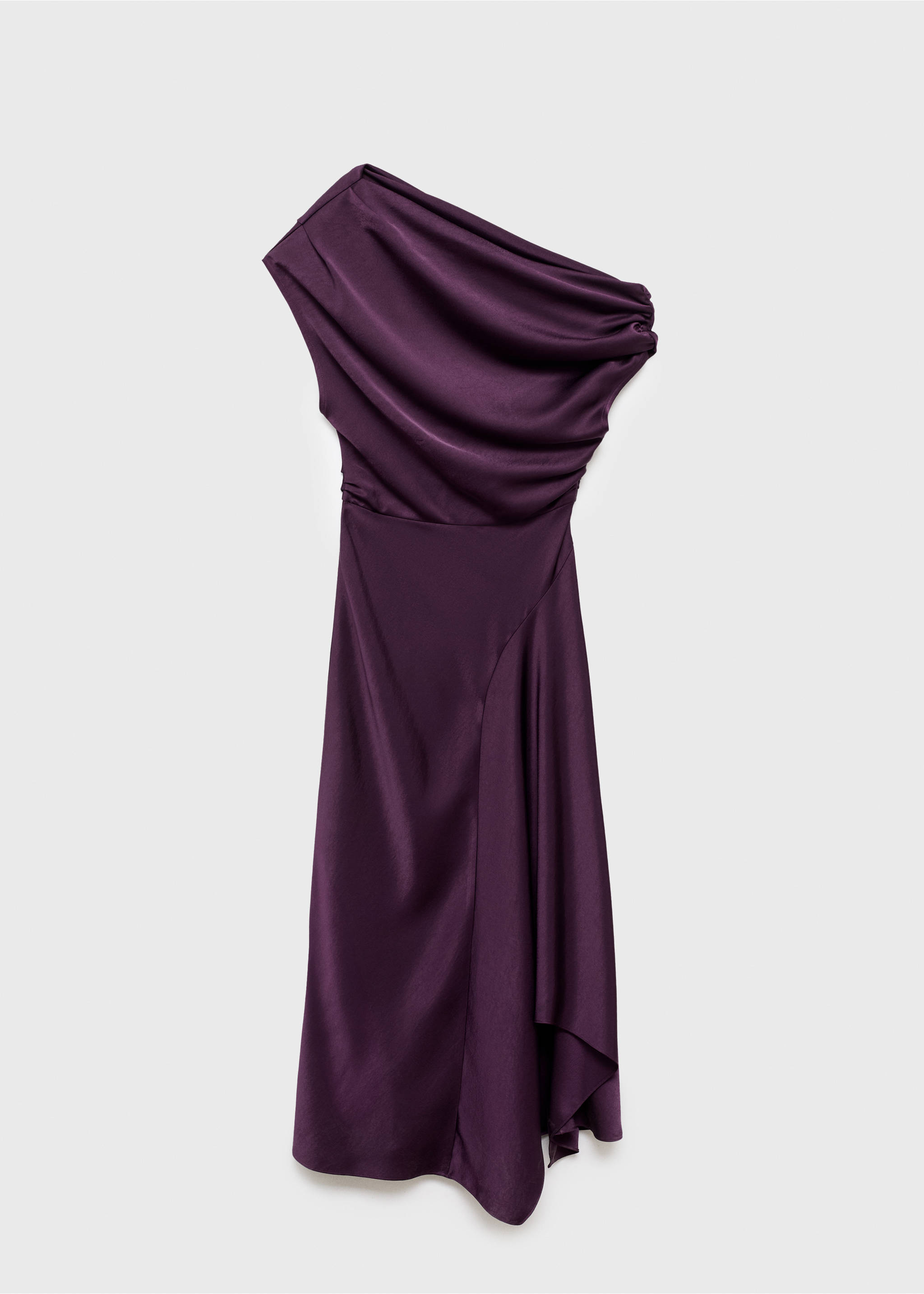 Robe satinée asymétrique - Article sans modèle, Violet. Ref: 17004091-00.