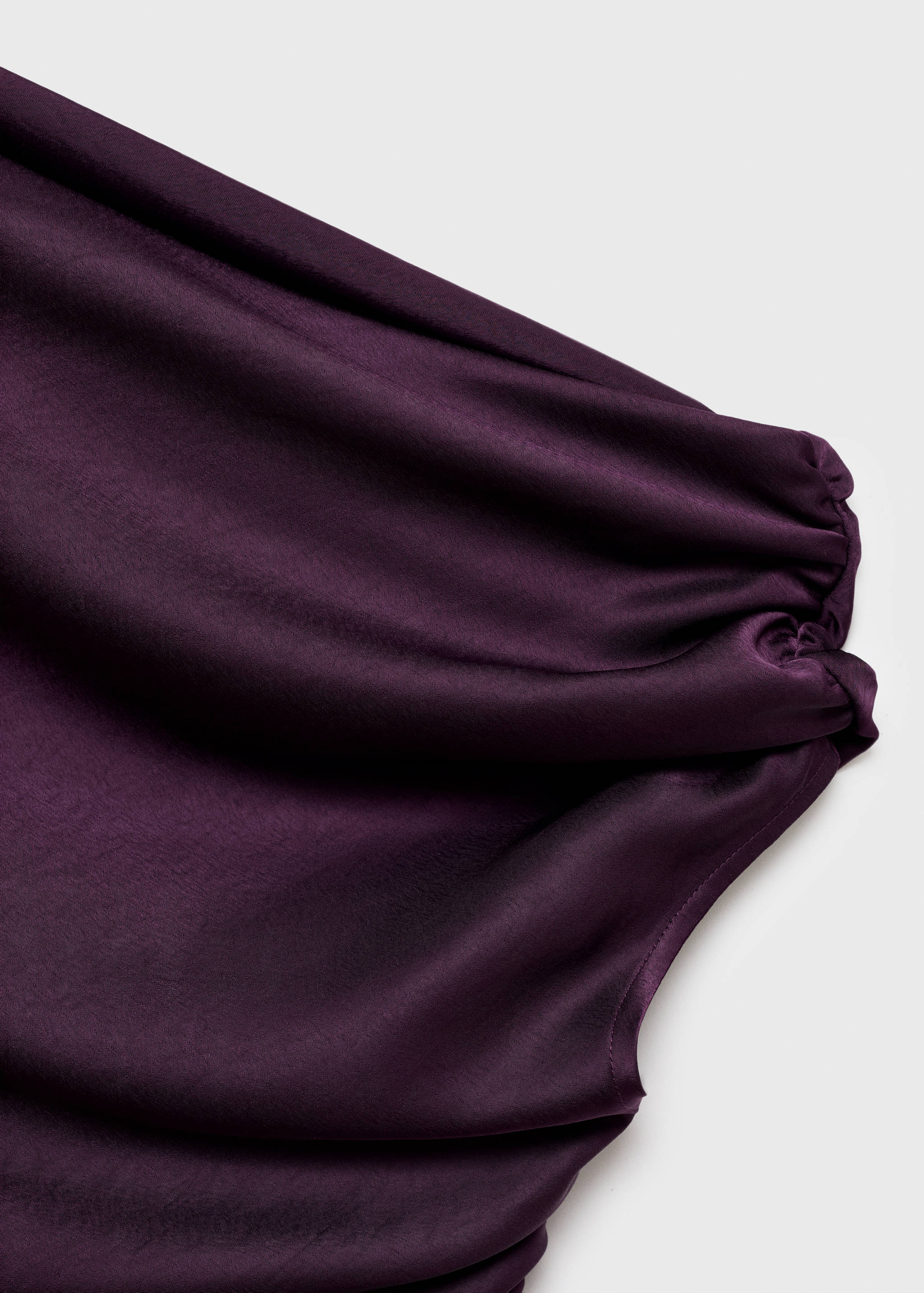 Asymmetrical satin dress - Details of the article 0
