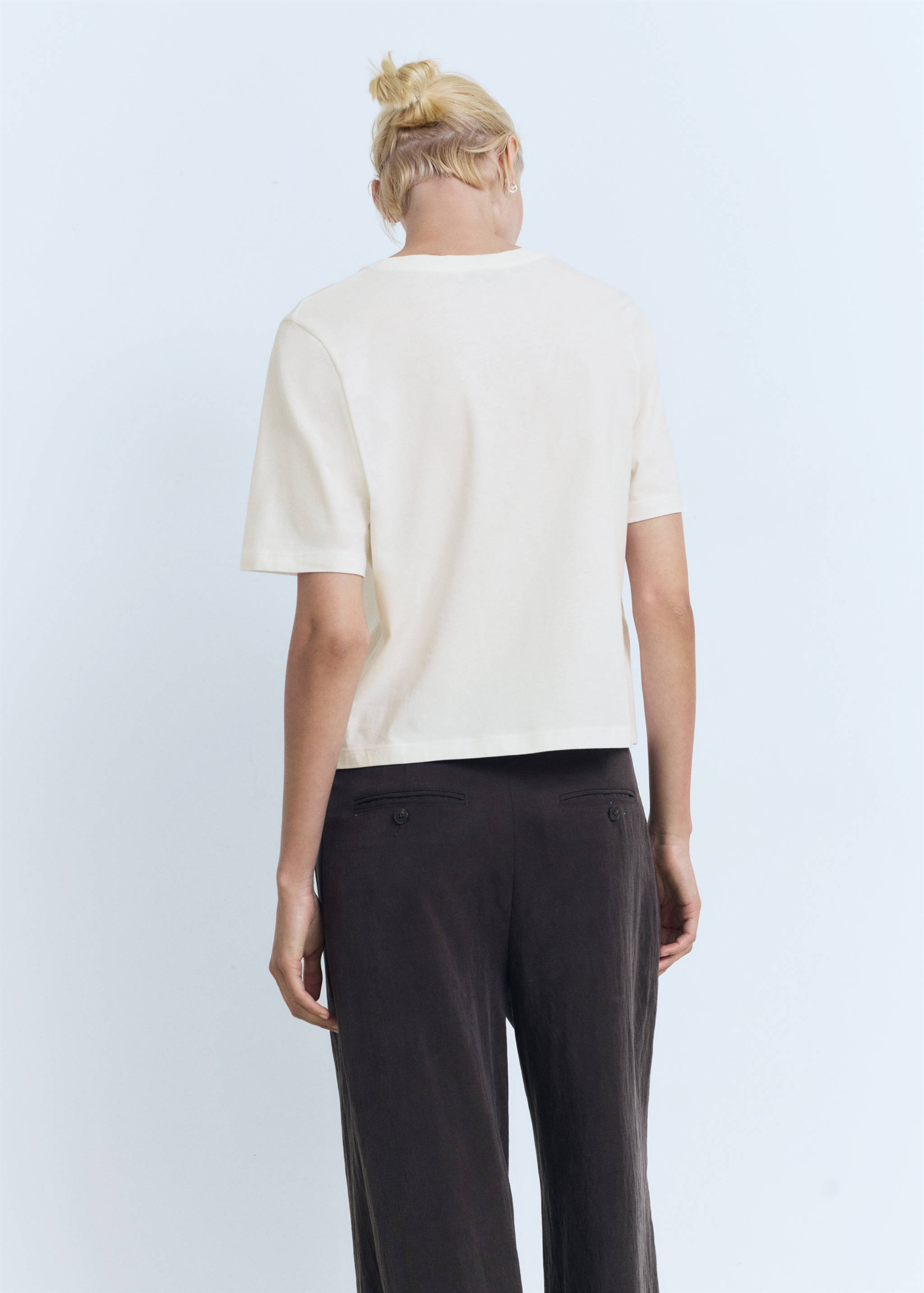 Printed cotton-blend t-shirt - Reverse of the article