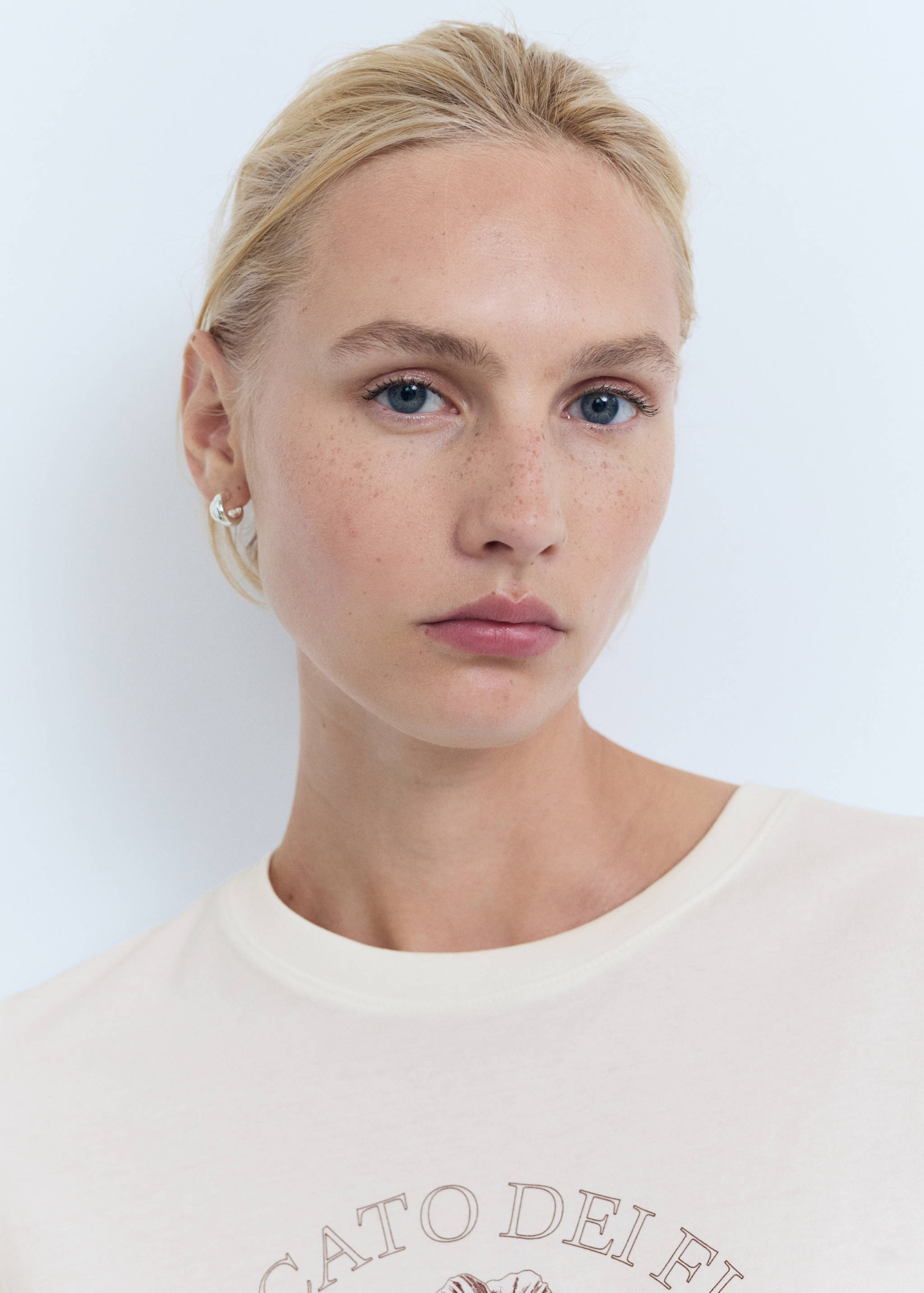 Printed cotton-blend t-shirt - Details of the article 1