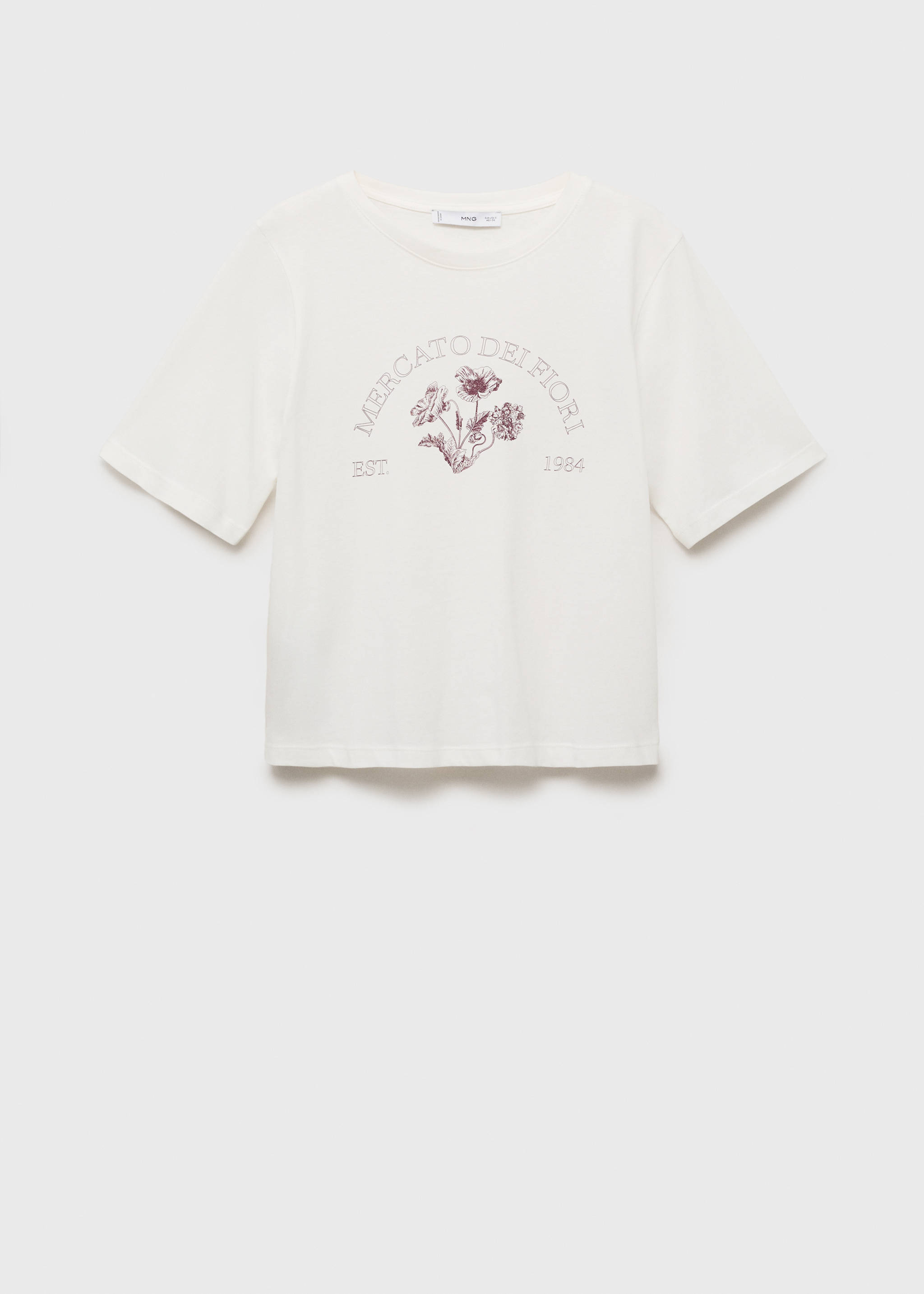 Printed cotton-blend t-shirt - Article without model