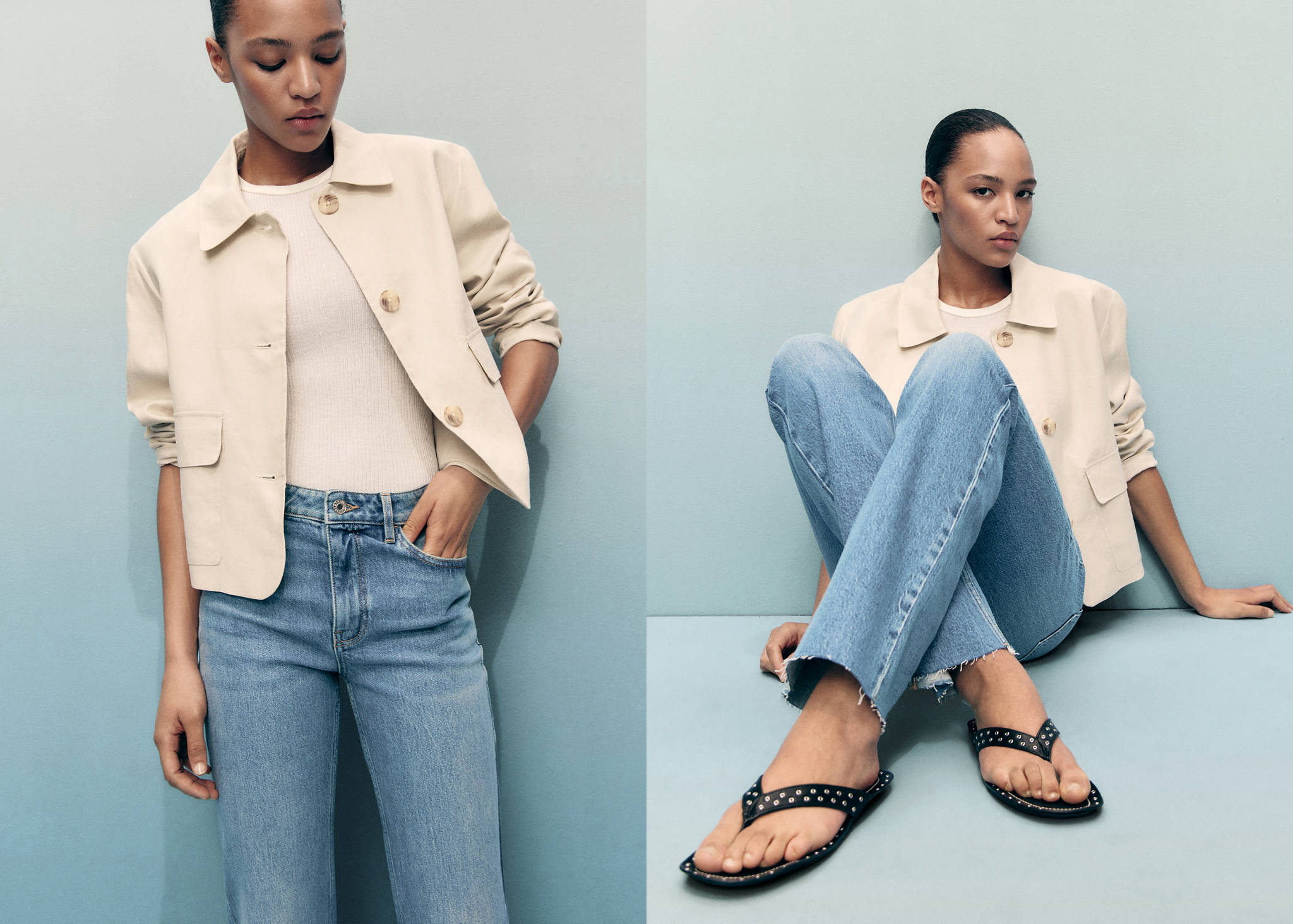 Fiona flared mid-rise jeans - Panoramic plane
