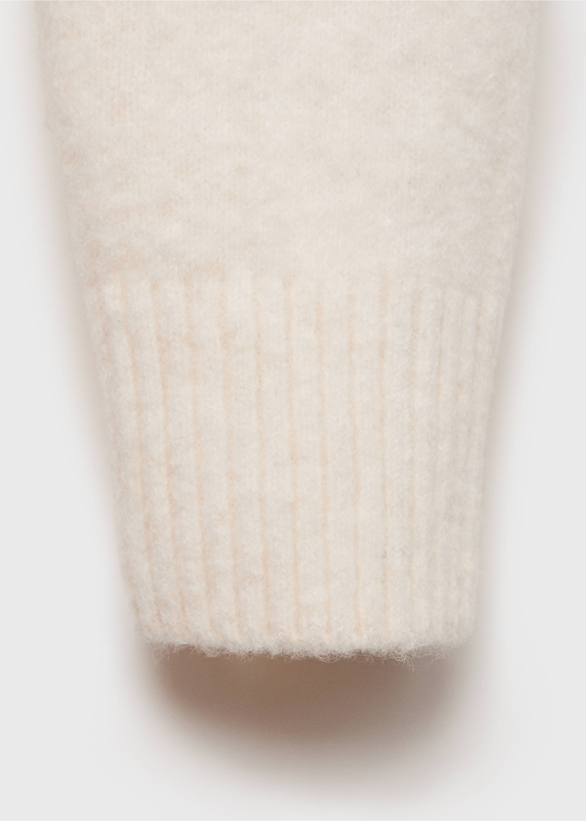 V-neck knit sweater - Details of the article 0, Ivory White. Ref: 17004103-00.