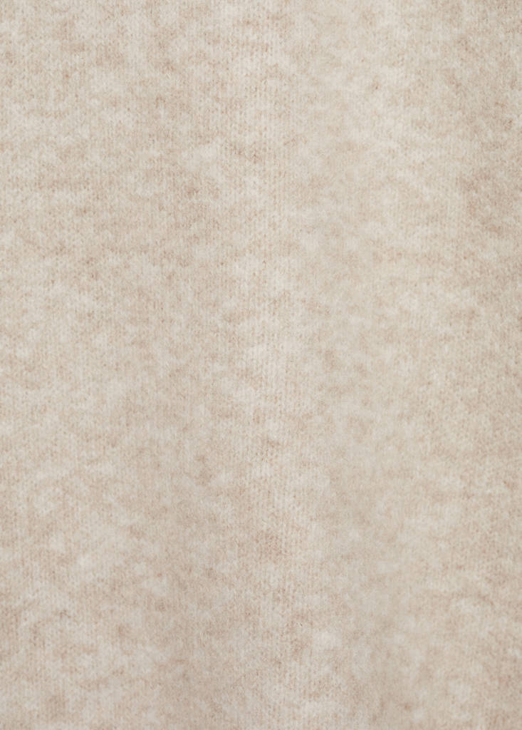 V-neck knit sweater — Beige