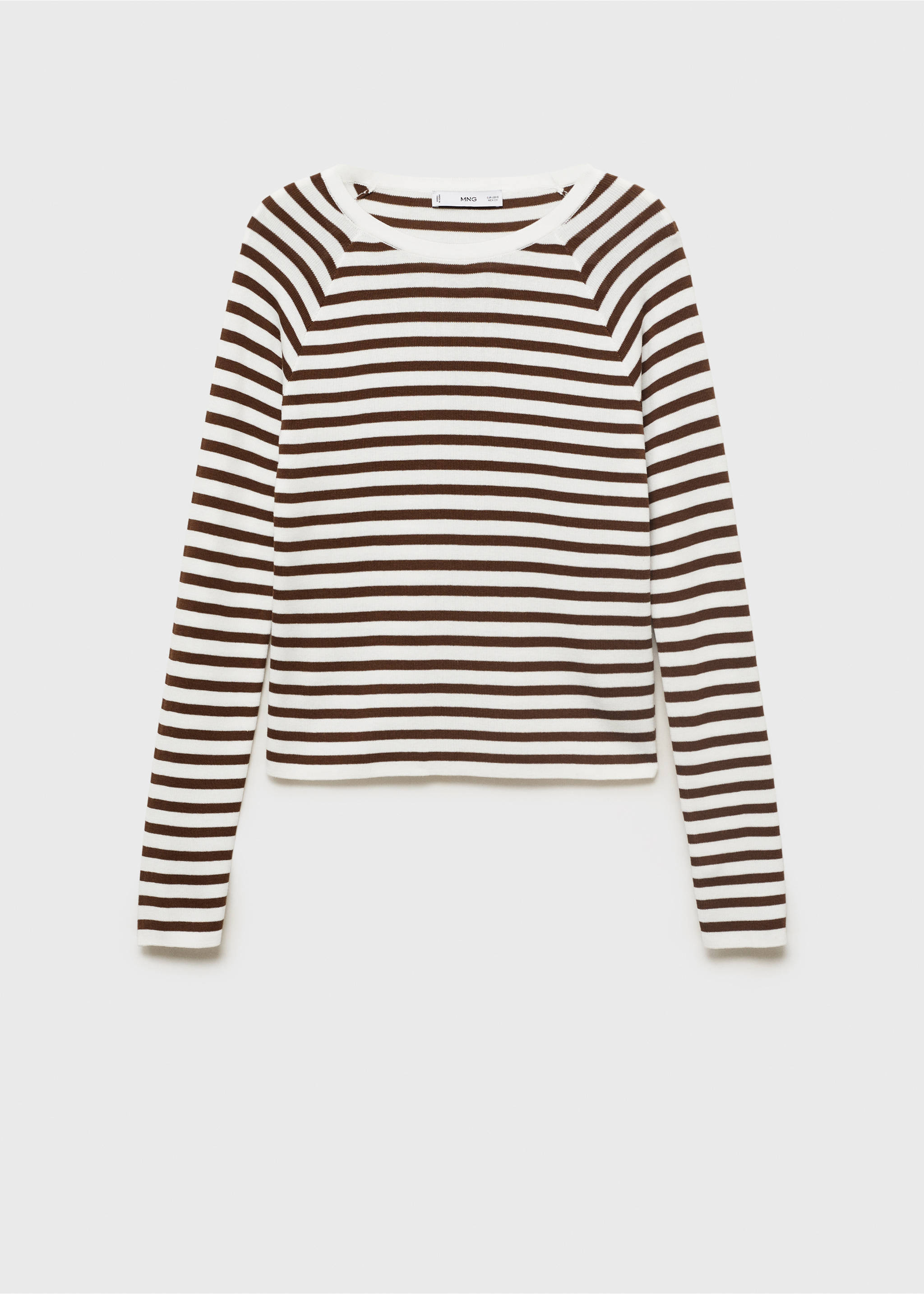 Long-sleeved fine-knit sweater - Article without model, Ecru. Ref: 17004106-00.