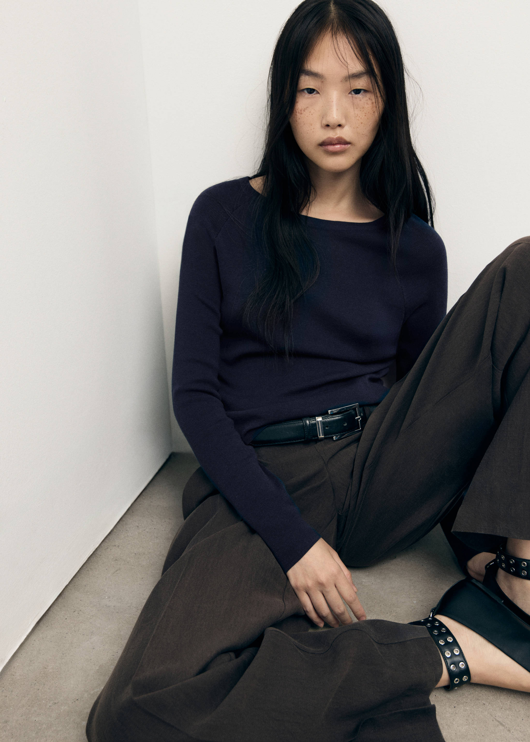 Hosszú ujjú finomkötött pulóver - A termék adatai 2