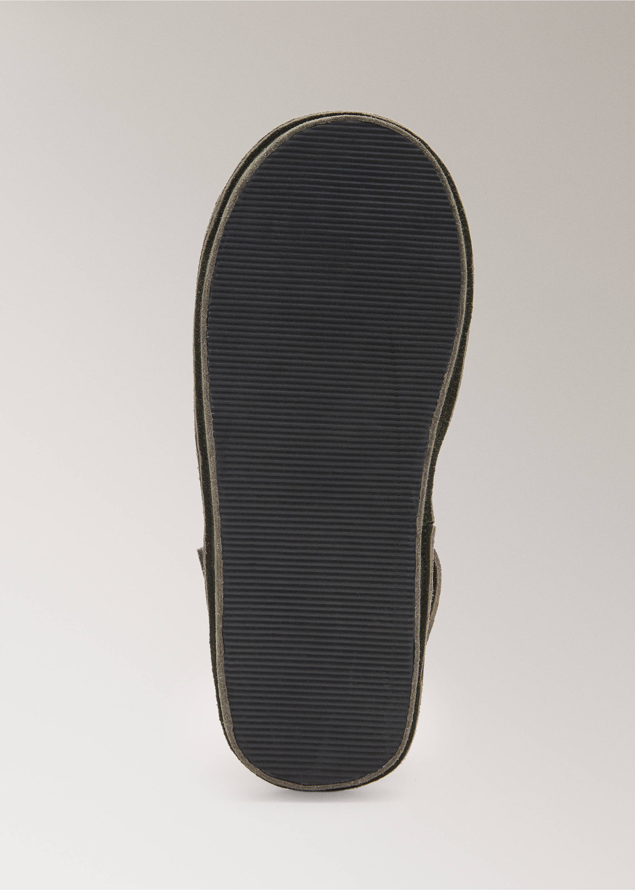 Leather slippers with shearling lining - Details of the article 3, Pastel Green. Ref: 17004110-00.