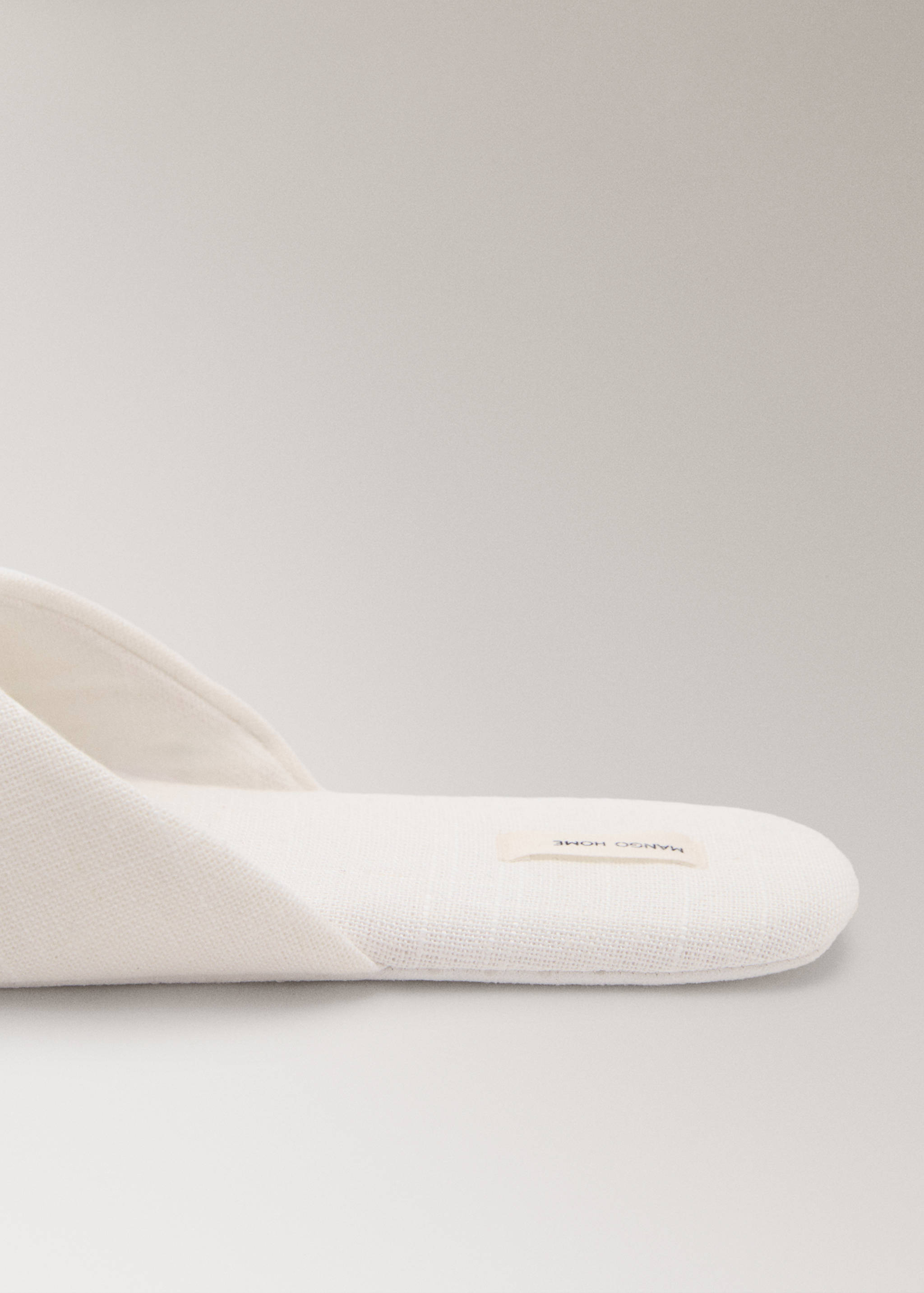 Cotton textured mule slippers - Details of the article 2