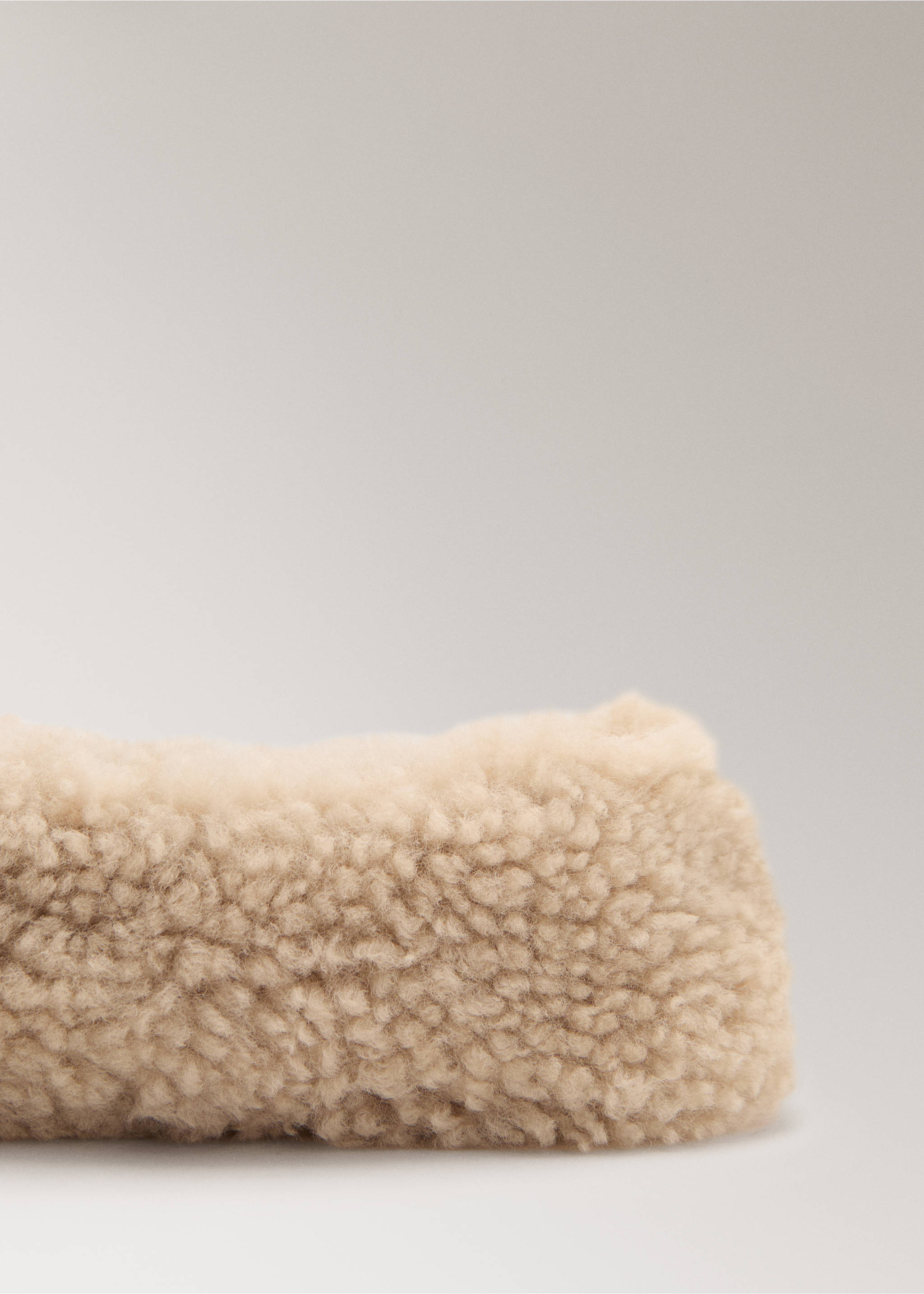 Wool ballet flats - Details of the article 1, Light/Pastel Brown. Ref: 17004113-00.