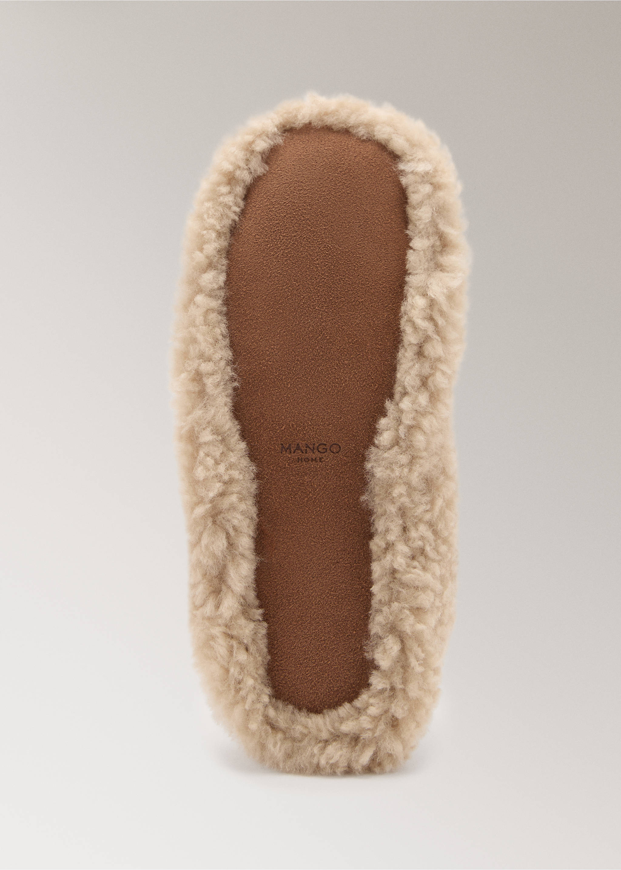 Wool ballet flats - Details of the article 3, Light/Pastel Brown. Ref: 17004113-00.