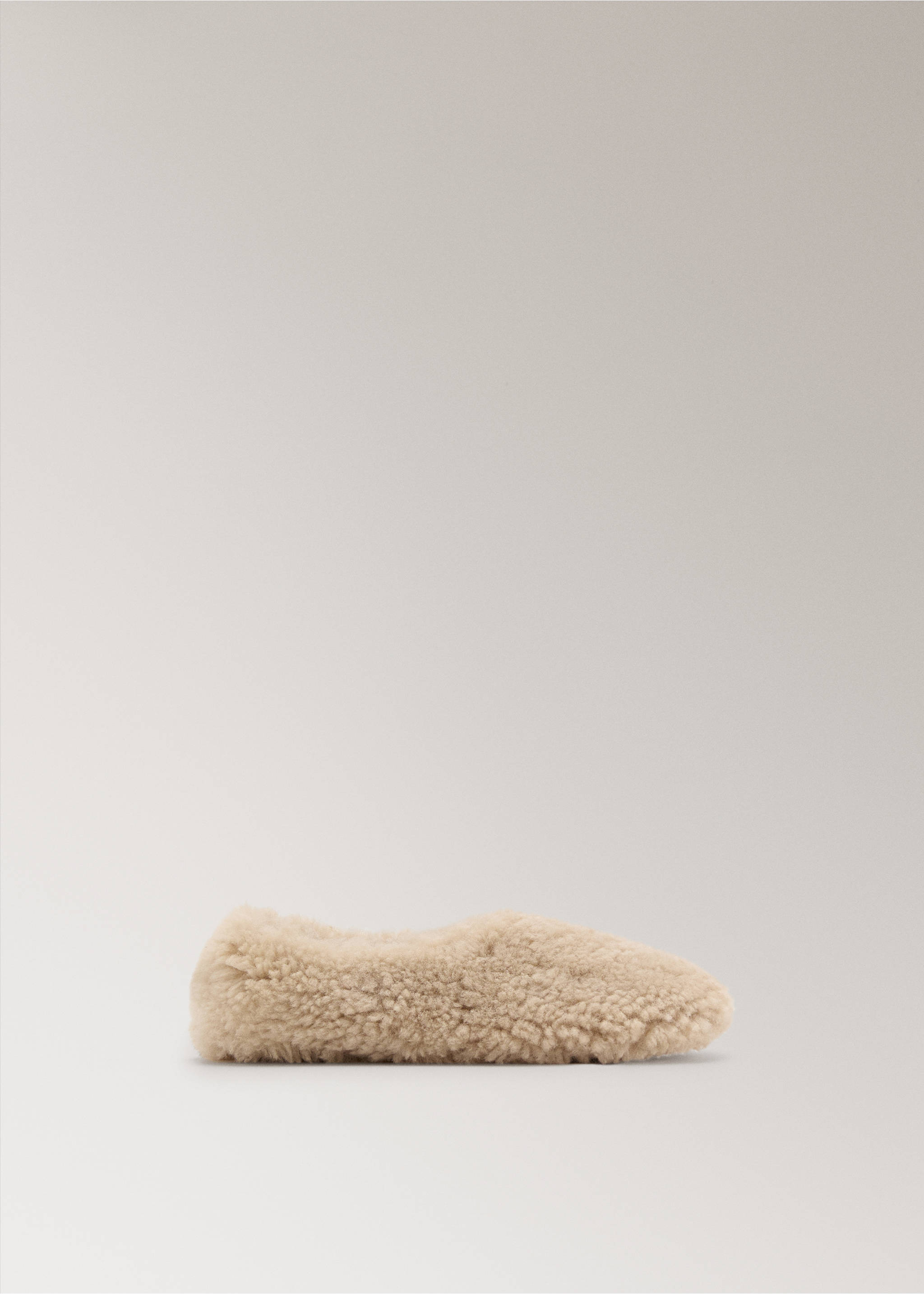 Wool ballet flats - Article without model, Light/Pastel Brown. Ref: 17004113-00.