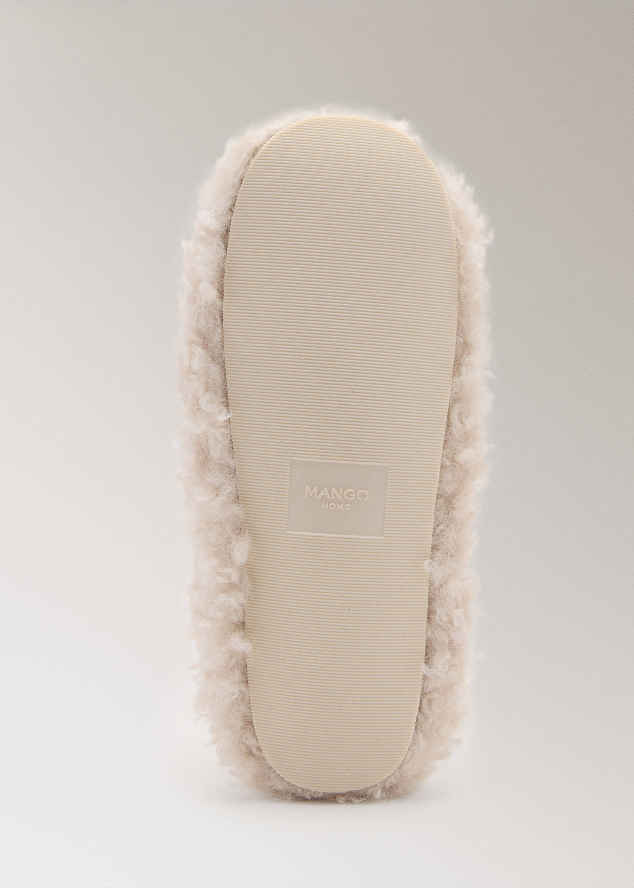 Shearling-effect trainers - Details of the article 3, Ivory White. Ref: 17004114-00.