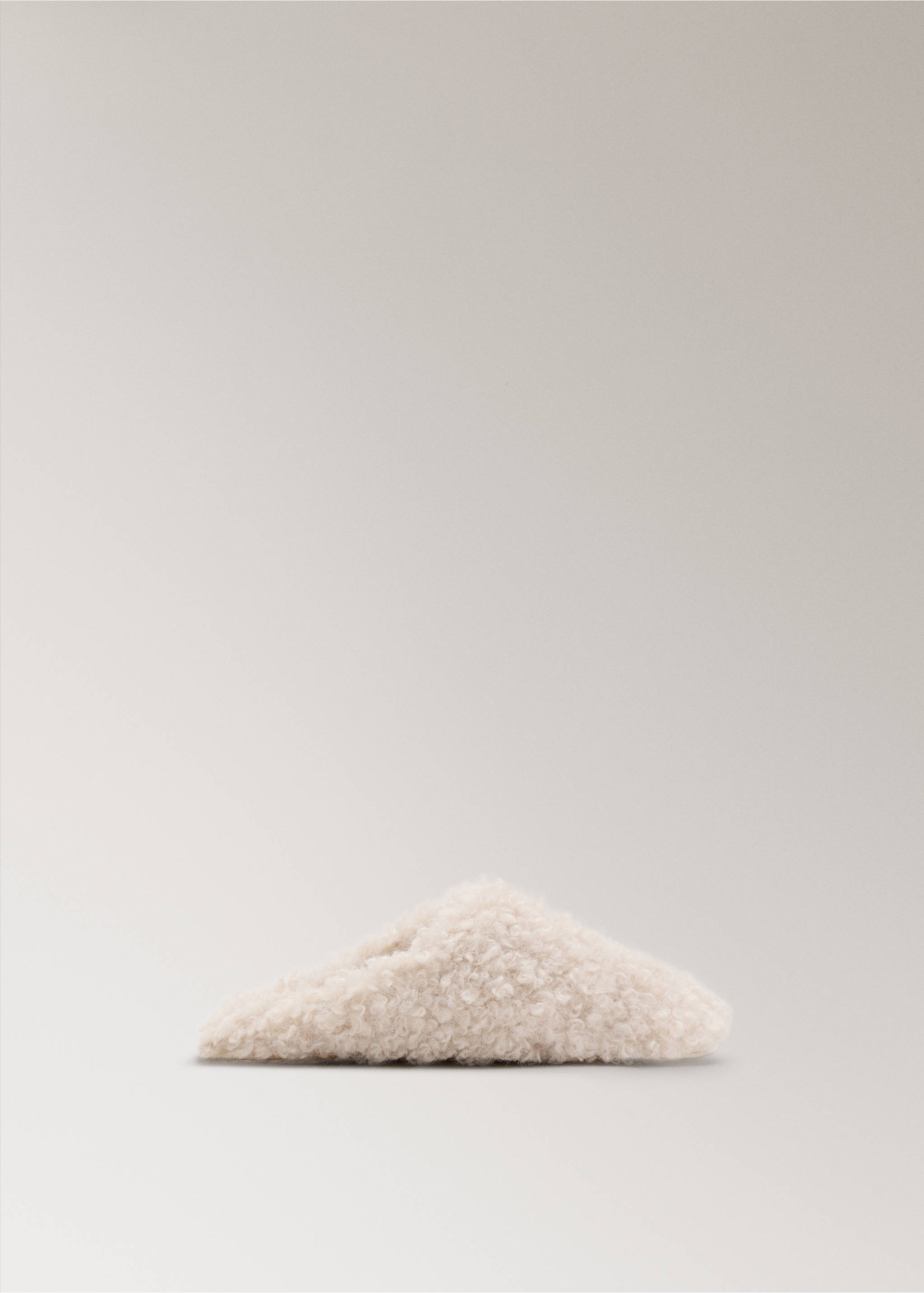 Shearling-effect trainers - Article without model, Ivory White. Ref: 17004114-00.