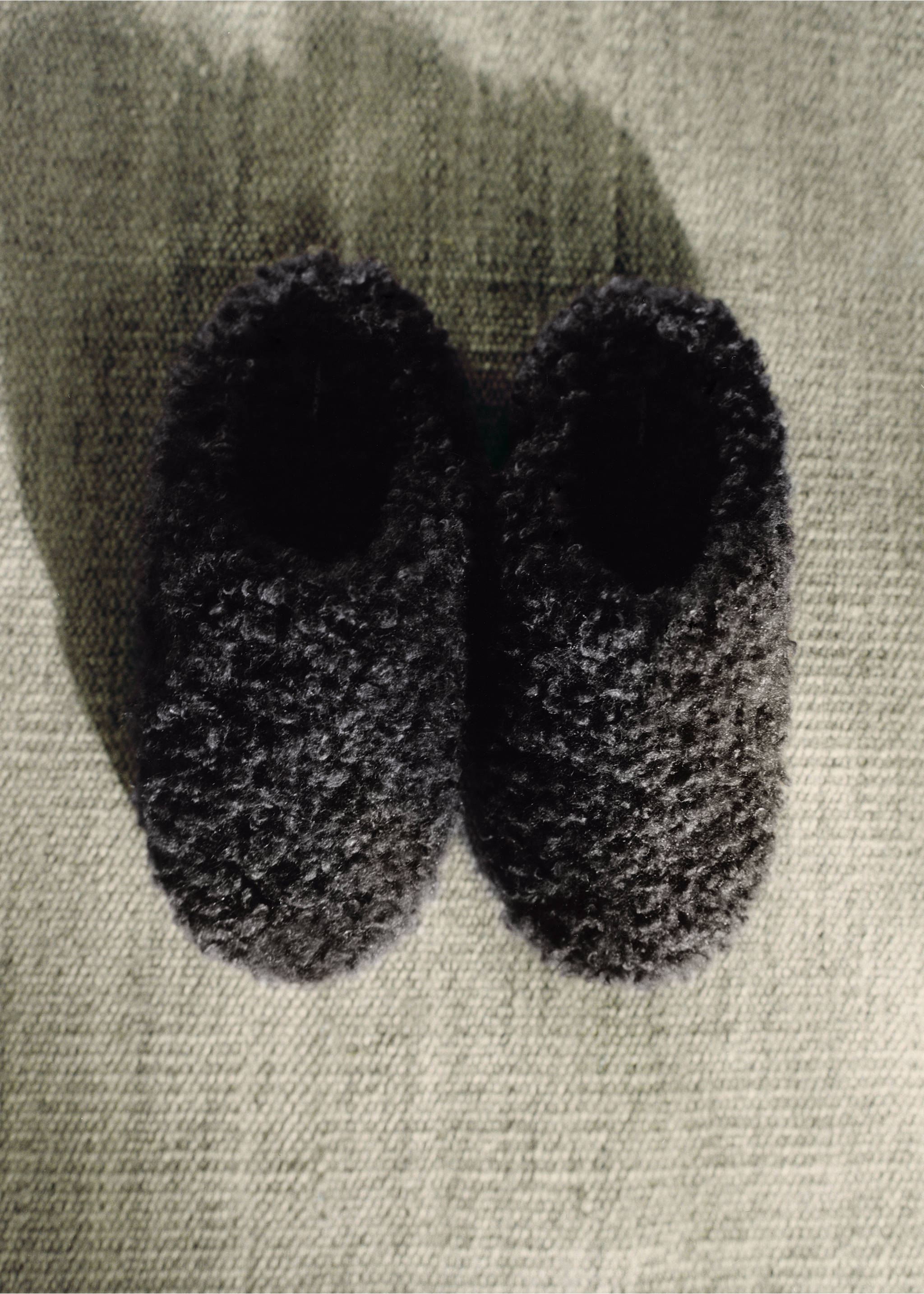 Shearling-effect trainers - General plane, Charcoal. Ref: 17004114-00.