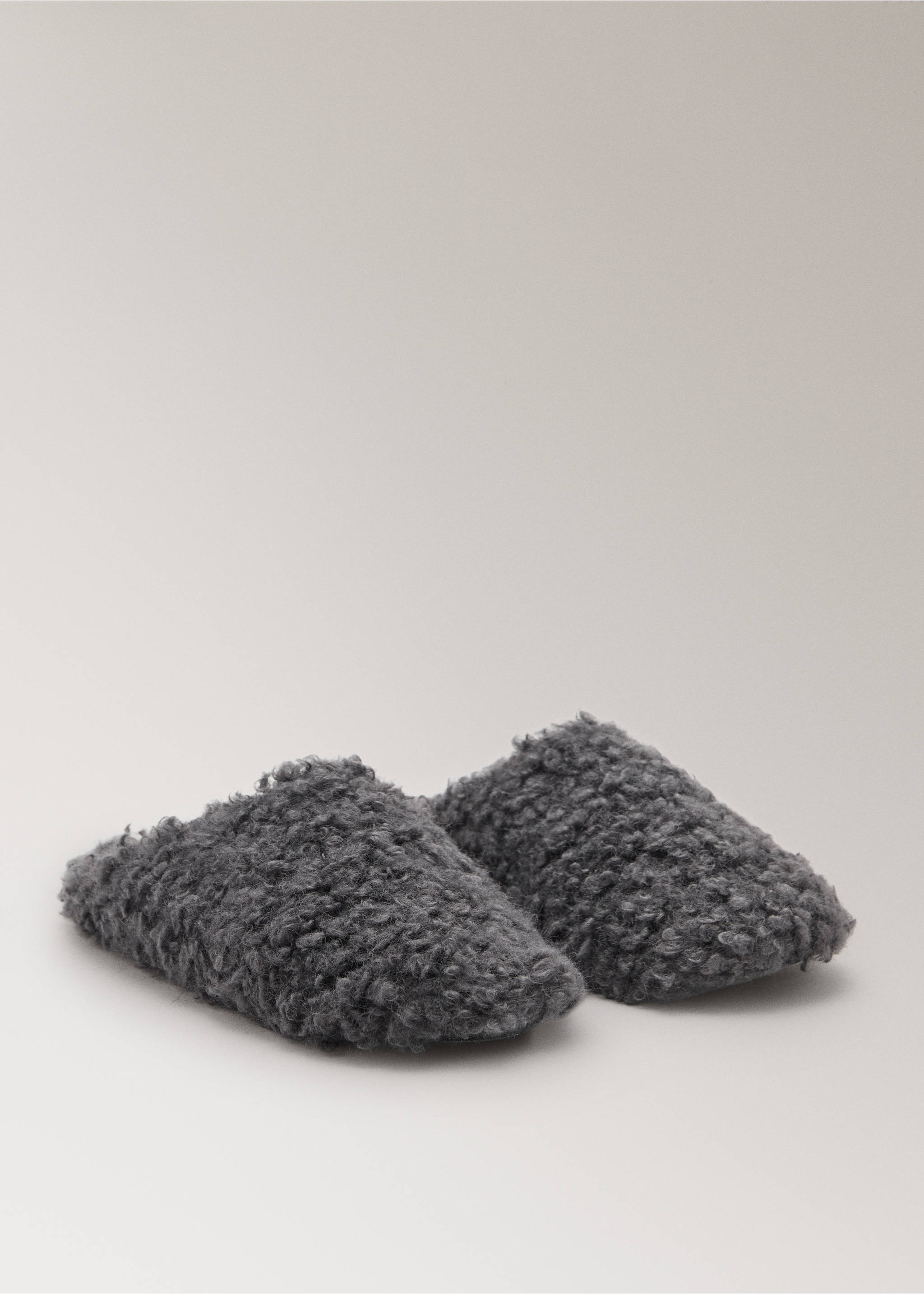 Shearling-effect trainers - Medium plane, Charcoal. Ref: 17004114-00.