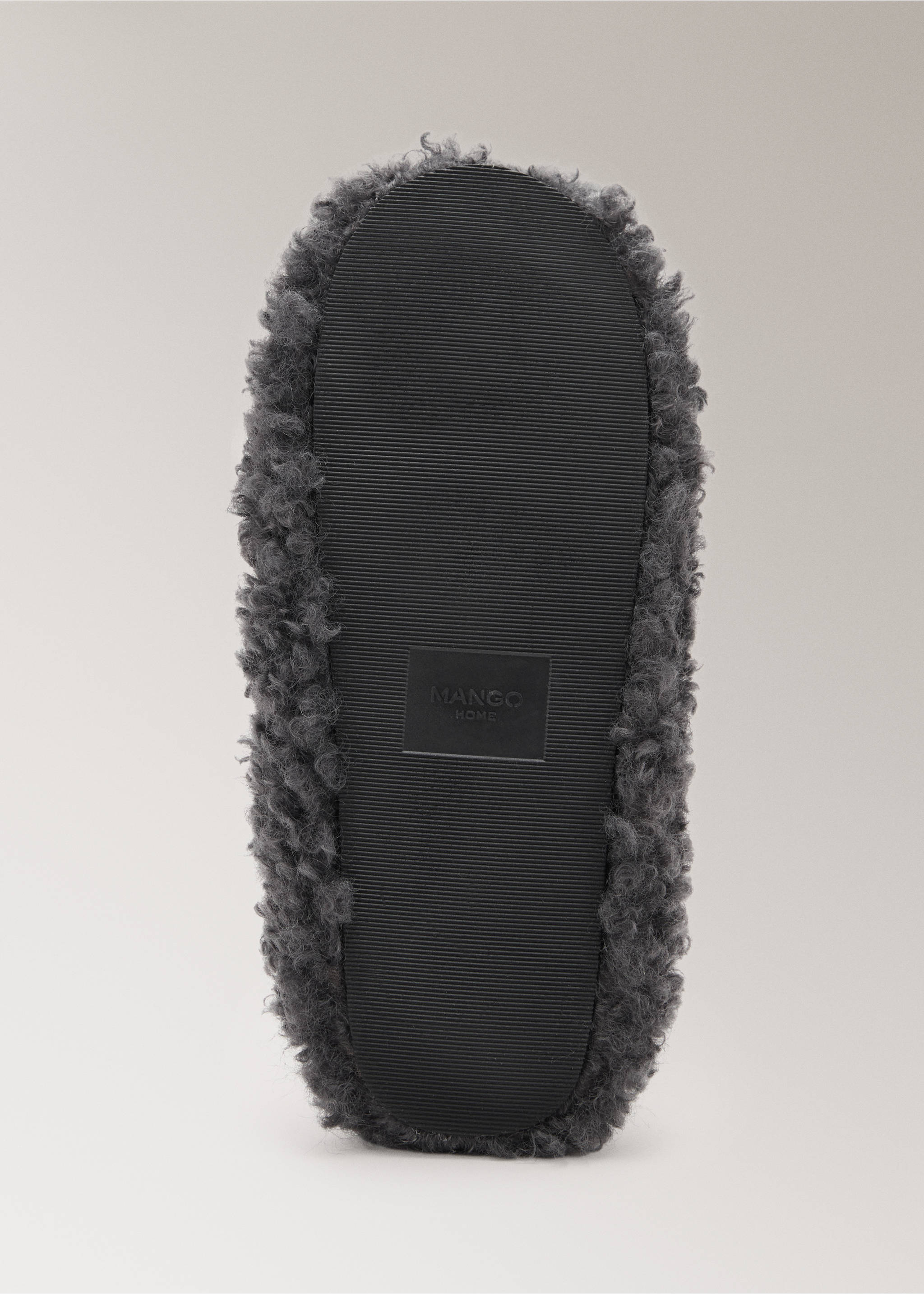 Shearling-effect trainers - Details of the article 3, Charcoal. Ref: 17004114-00.