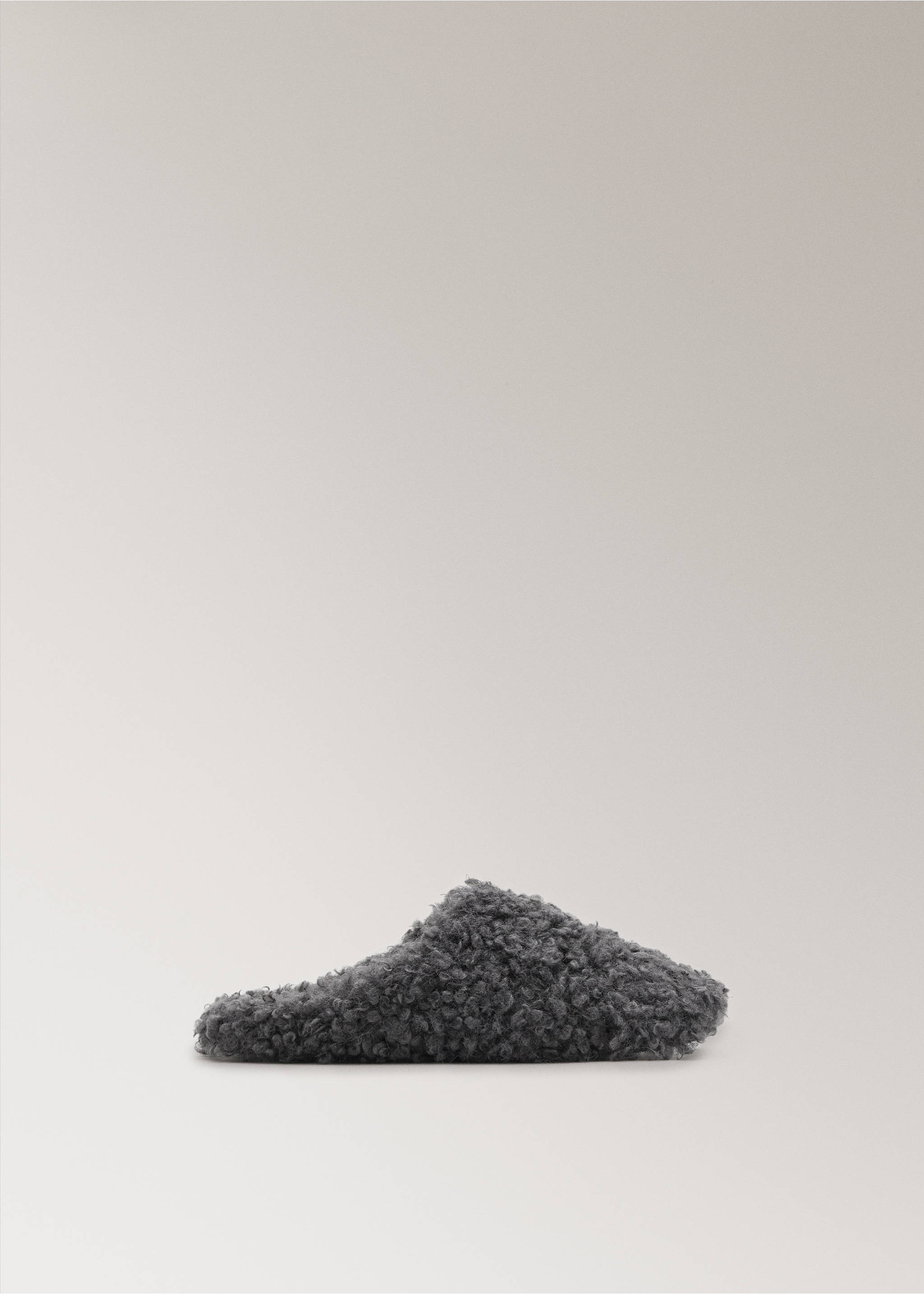 Shearling-effect trainers - Article without model, Charcoal. Ref: 17004114-00.