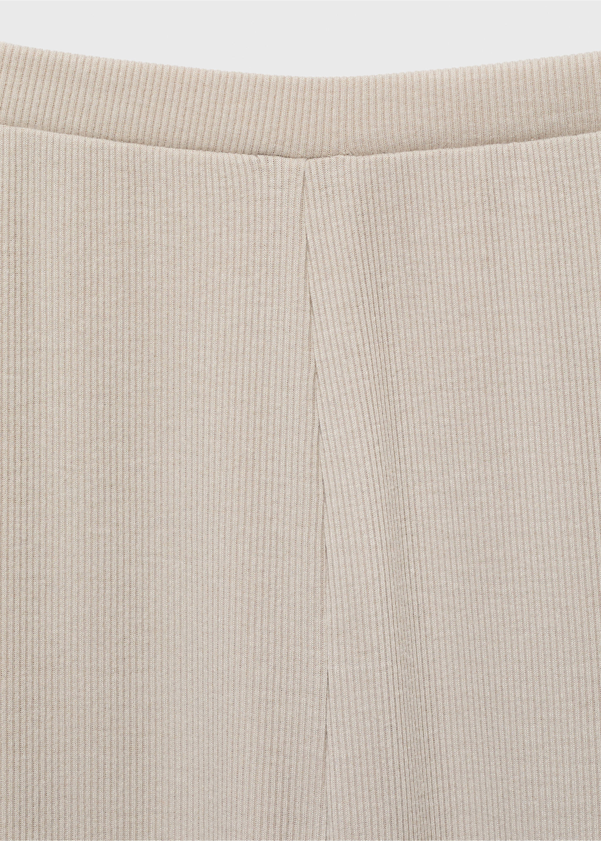 Ribbed-knit pyjama trousers - Details of the article 8, Light/Pastel Grey. Ref: 17004116-00.