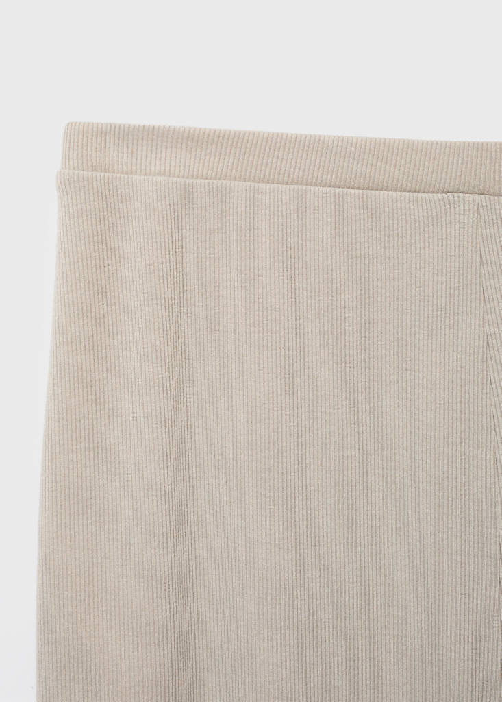 Ribbed-knit pyjama trousers — Light/Pastel Grey